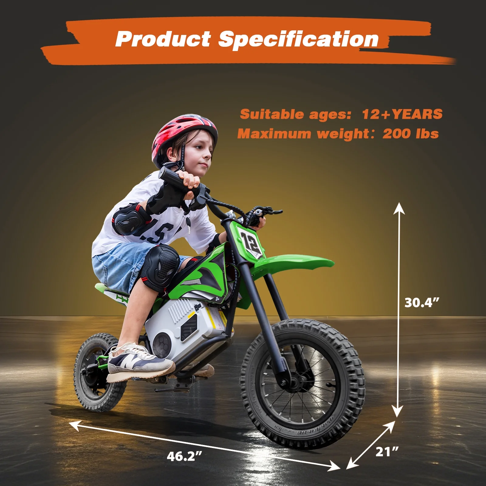 Kerry Yoo C11 36V Electric Dirt Bike for Kids 8-14, 350W Ride on Motorcycle, Electric Motorbike Teens,16 mph, High/Low Speeds-Red - Image 25