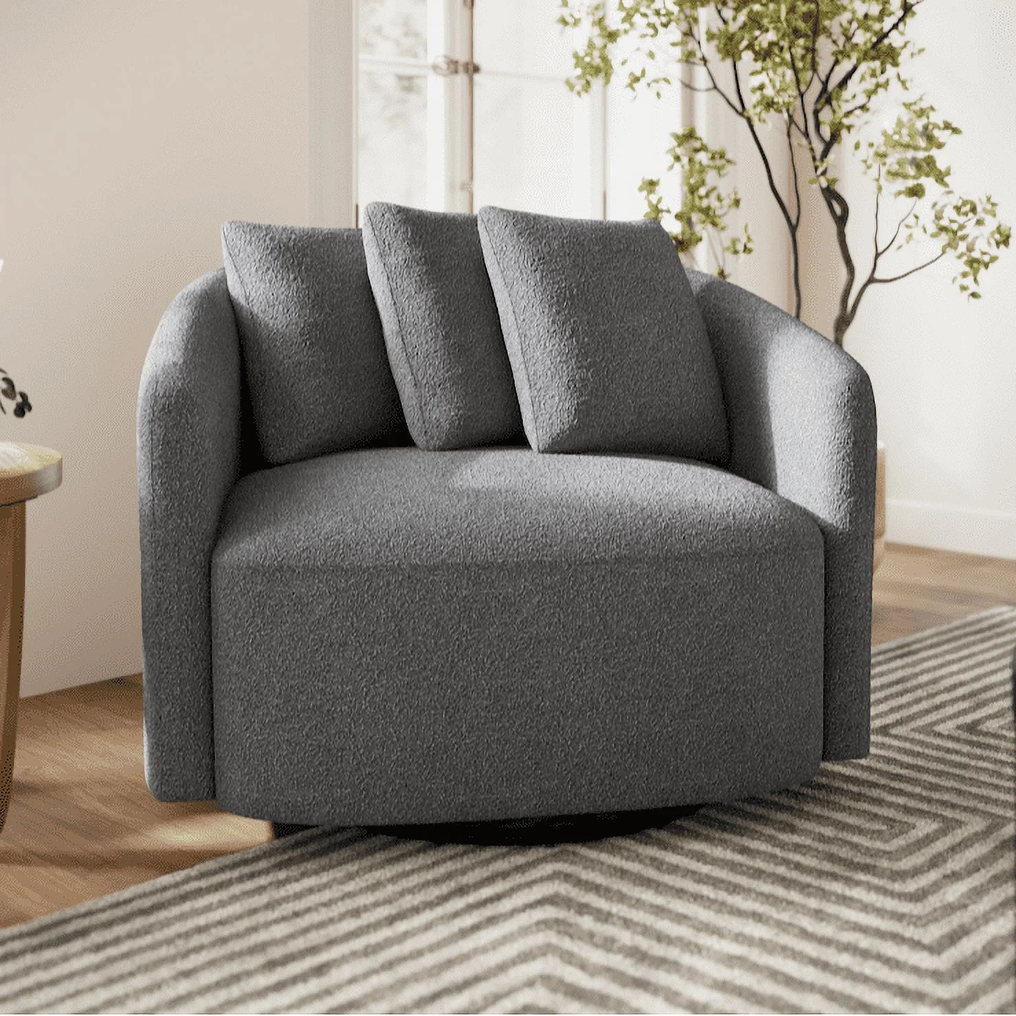 Beautiful Drew Accent Chair by Drew Barrymore, Cream Boucle - Image 25