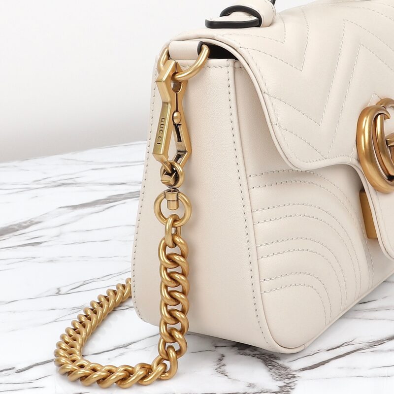Replica Gucci GG Marmont Top Handle White1:1High-quality replica