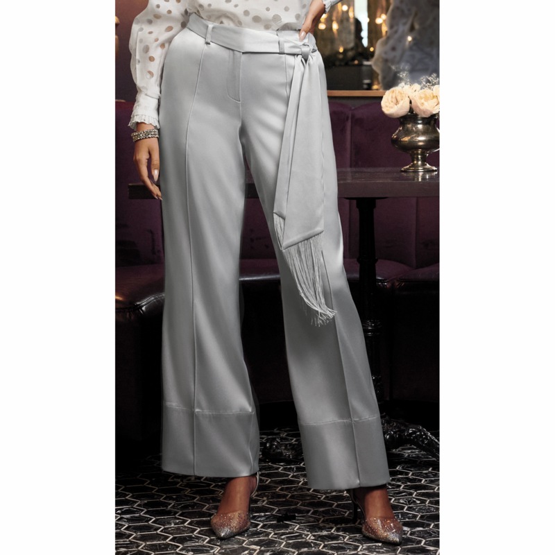 City Satin Wide-Leg Pant - MIDNIGHT VELVET CATALOG
