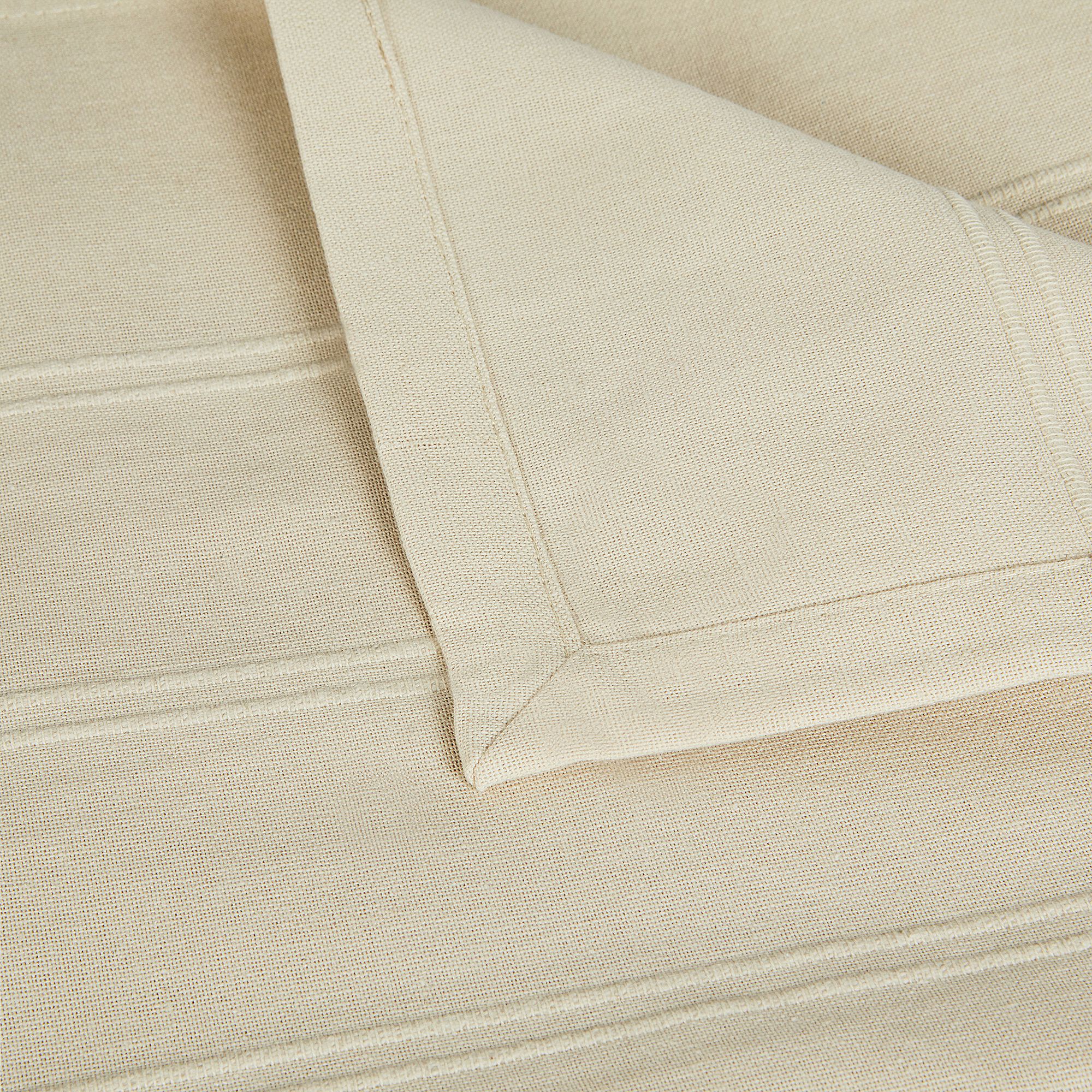 BELCODENE - Couvre-lit tissé en coton 230x250cm - beige roucas