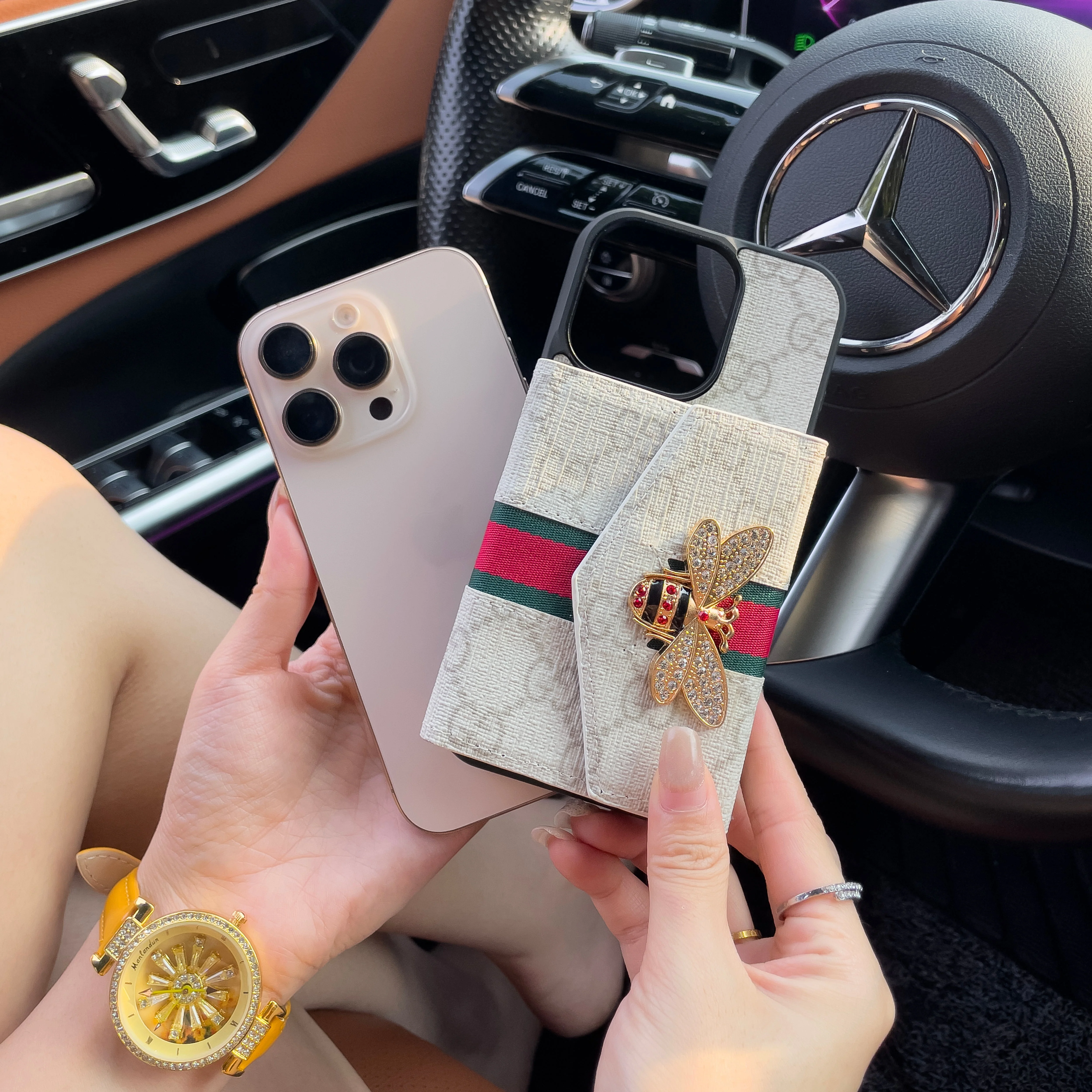 GG Advanced Crossbody iPhone Case with Card Holder & Shoulder Strap - Wholesale & Influencer