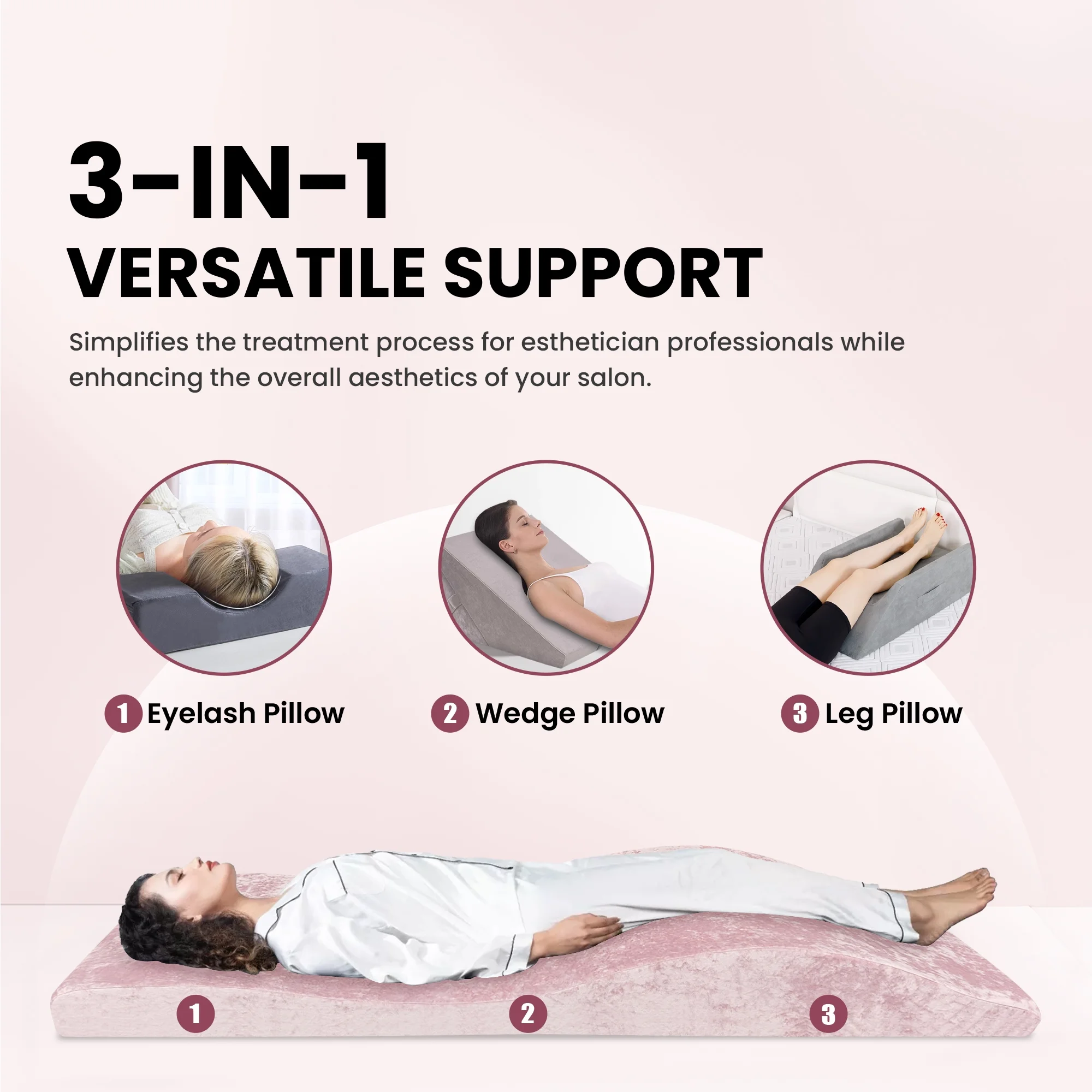 Lash Bed Foam Topper, Massage Table Memory Foam Topper, Ergonomic Curved Mattress Topper Lash Bed Cushion for Beauty Salon (71 Inches X 23.6 Inches(180cm X 60cm)) - Image 11