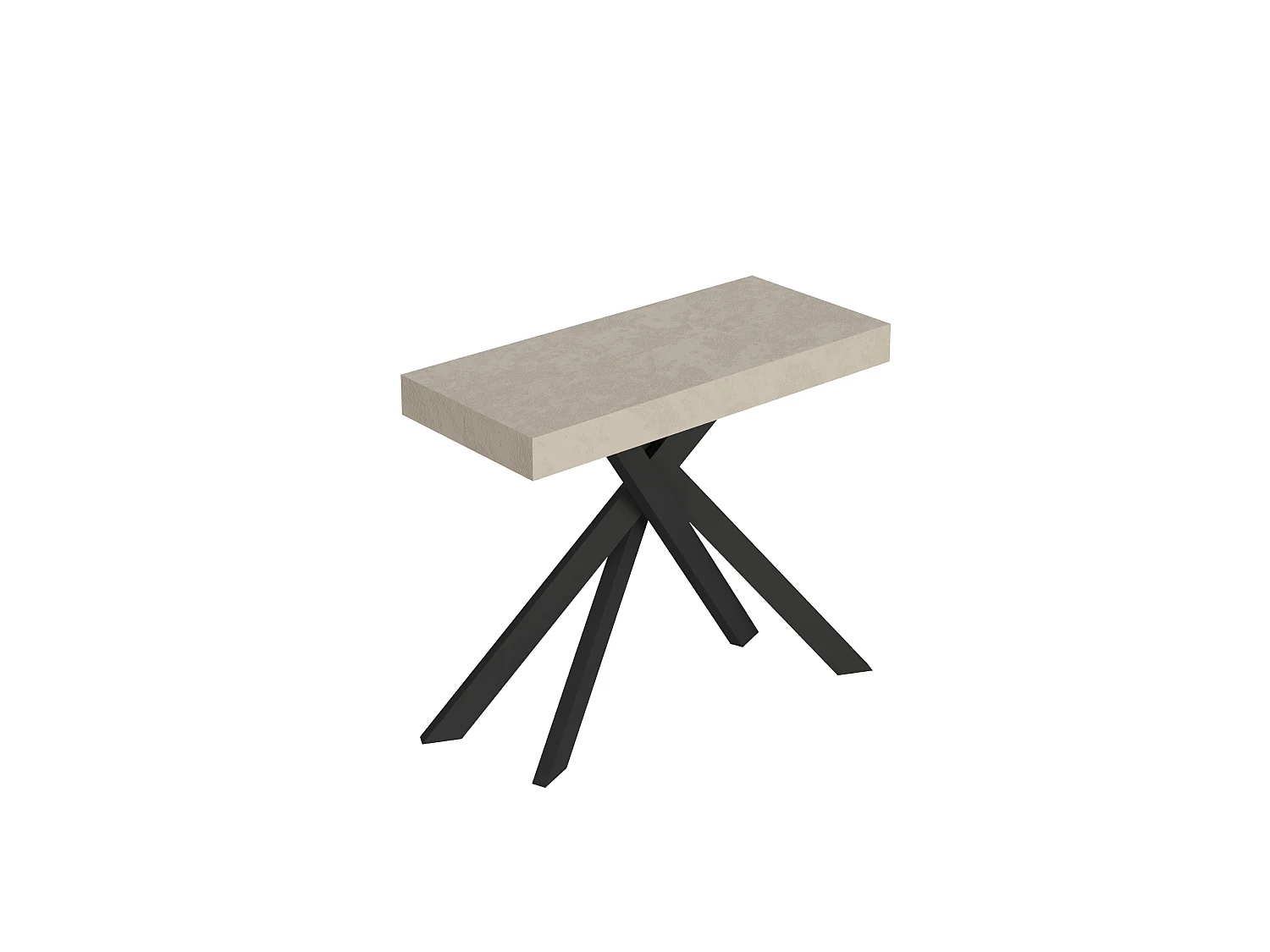 Console extensible 90x40/300 cm Saki Premium cachemire pieds anthracite