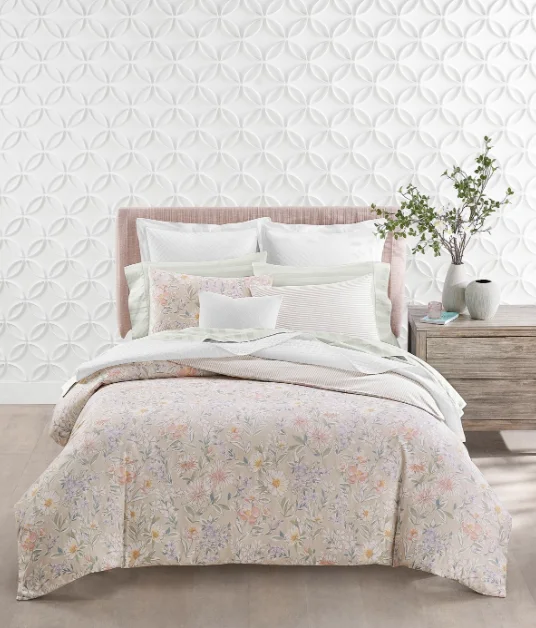 Charter Club Damask Designs Border Garden 3-Pc. Cotton Sateen King Comforter Set