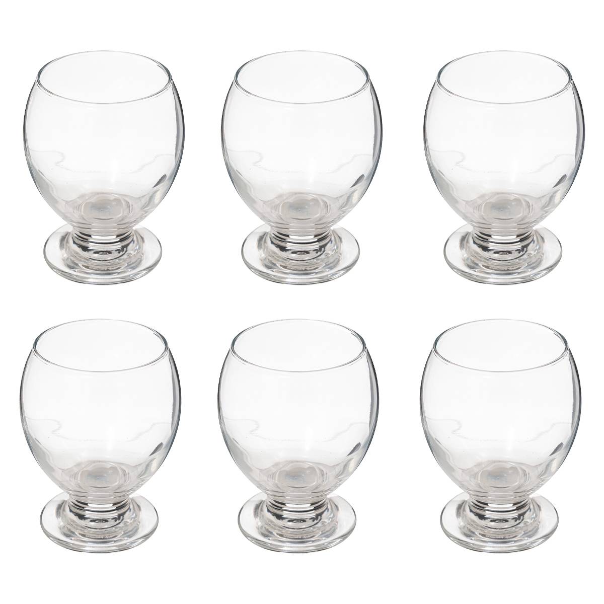 Set of 6 wine glasses "Enric'Eau" 280 ml, Transparent