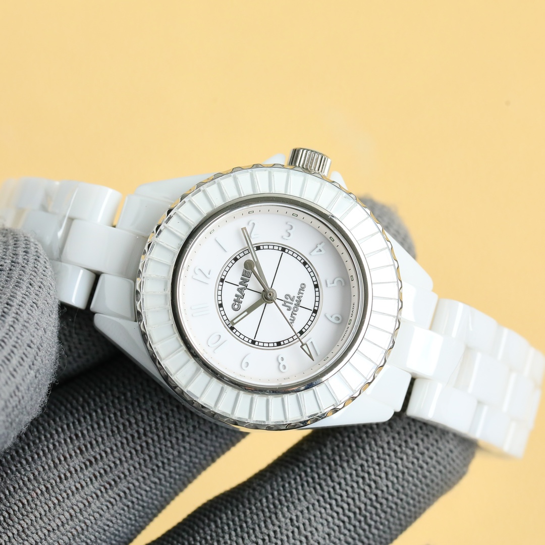 SUPER CERAMIC NEW - CHANEL EXCLUSIVE CALIBER 12.2 WATCH 33mm GODDESS BENEFIT - WHITE(1:1 replica) - Top club