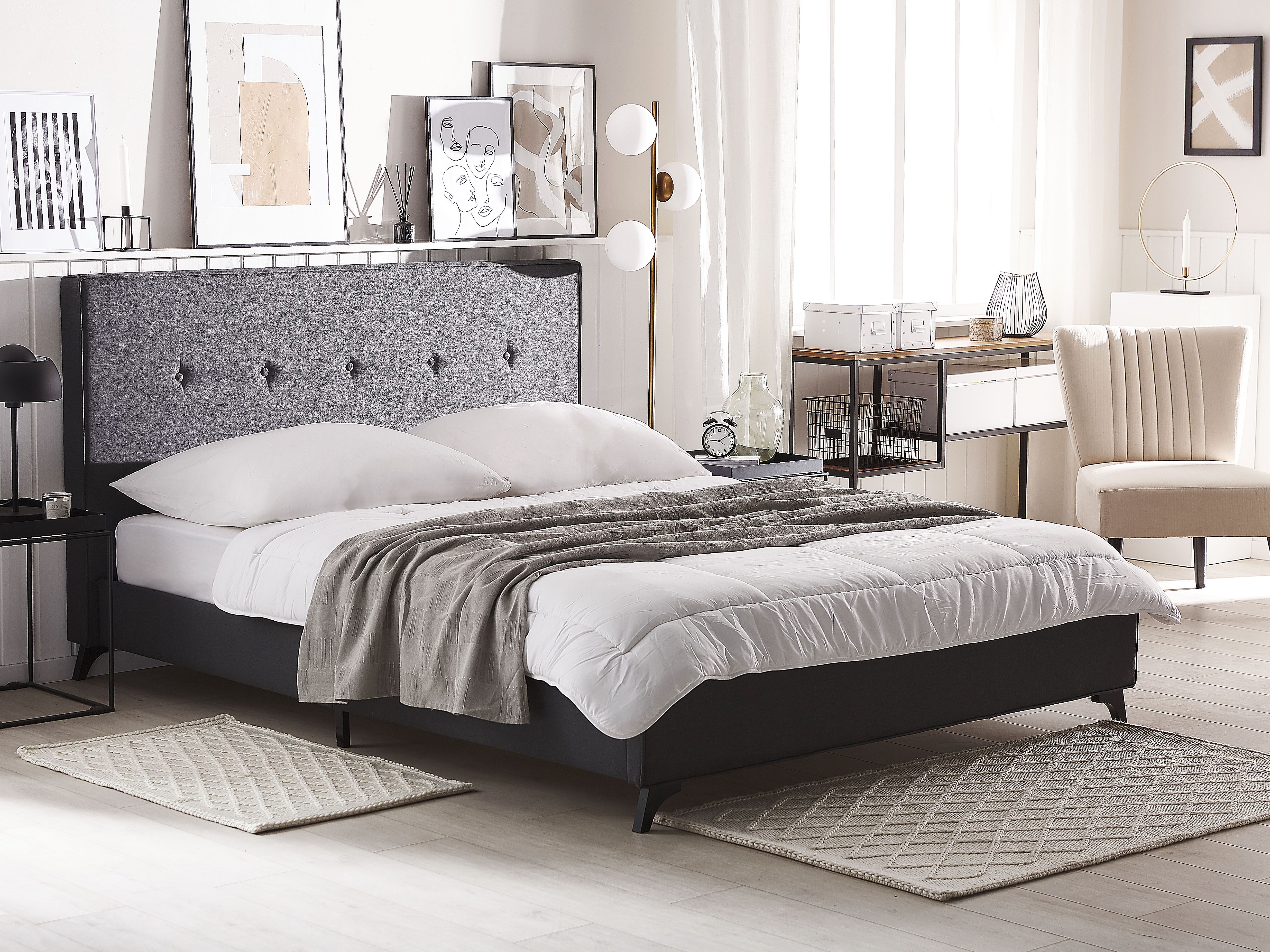 Bed Fabric AMBASSADOR 160 x 200 cm (EU King Size) Dark Grey