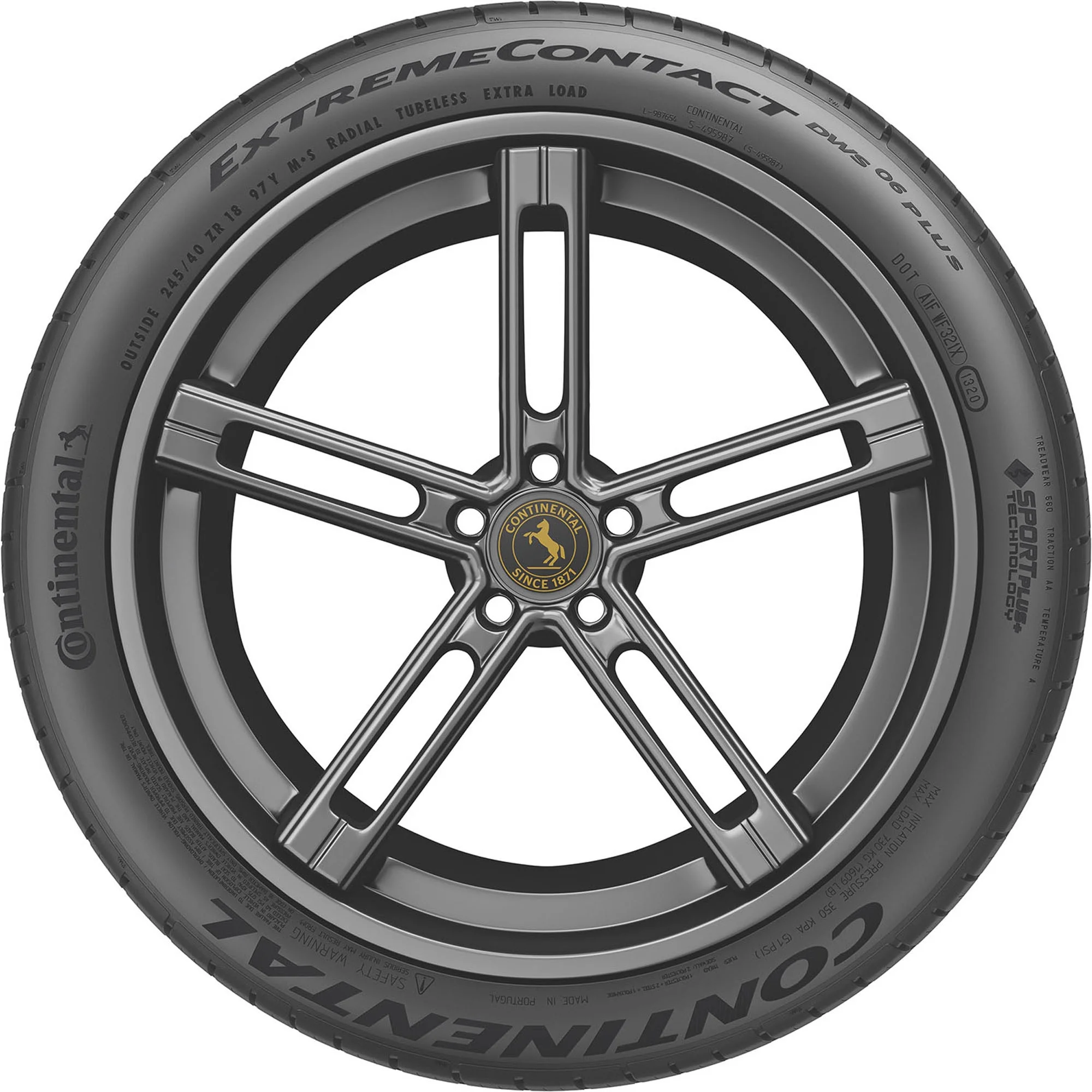 Set of 4 Continental ExtremeContact DWS06 PLUS 245/35ZR21 96Y XL Tires Fits: 2014 BMW X3 xDrive35i, 2014-15 Tesla S Signature