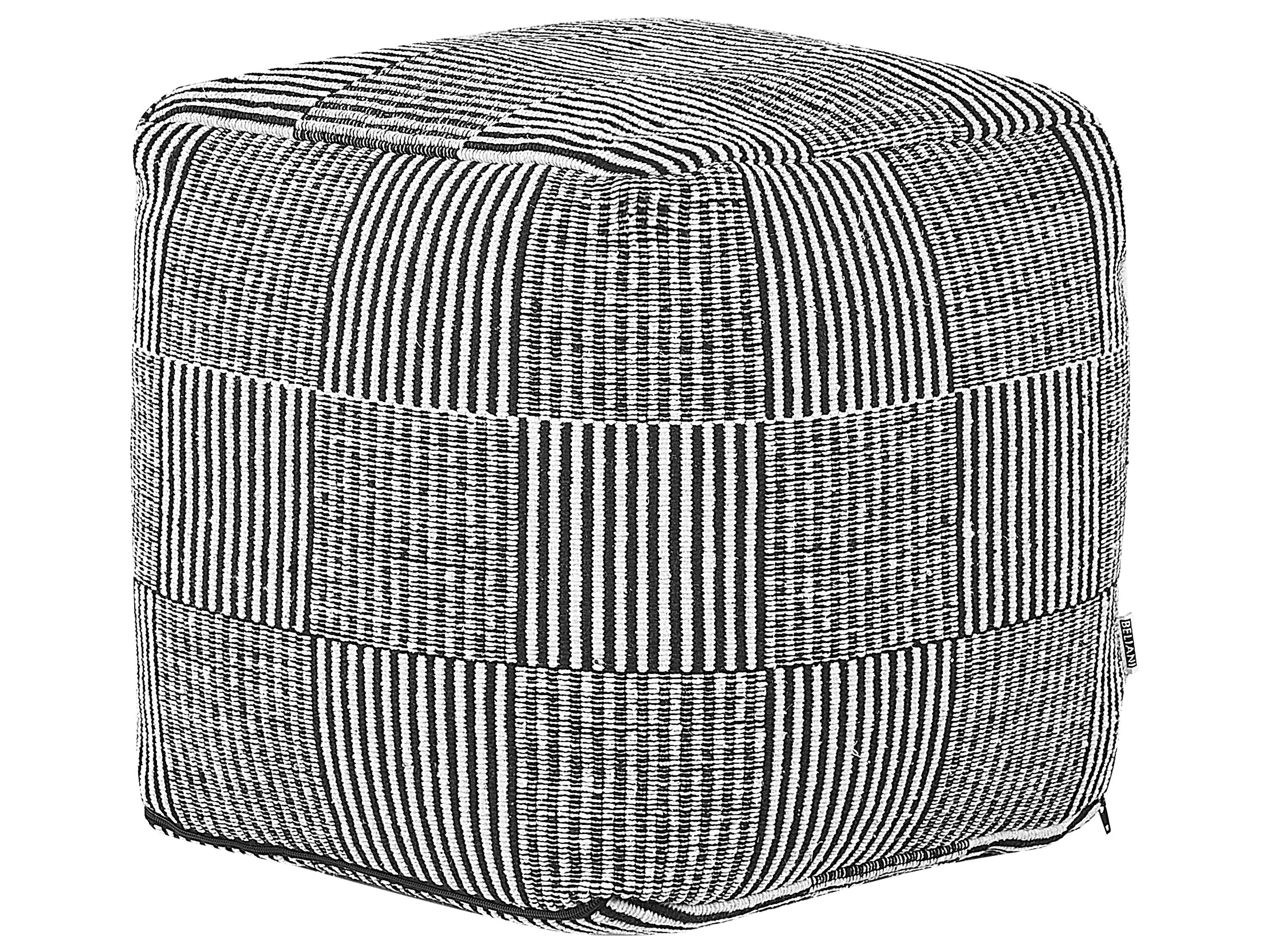 Pouffe PANDRAN Cotton Black/ White