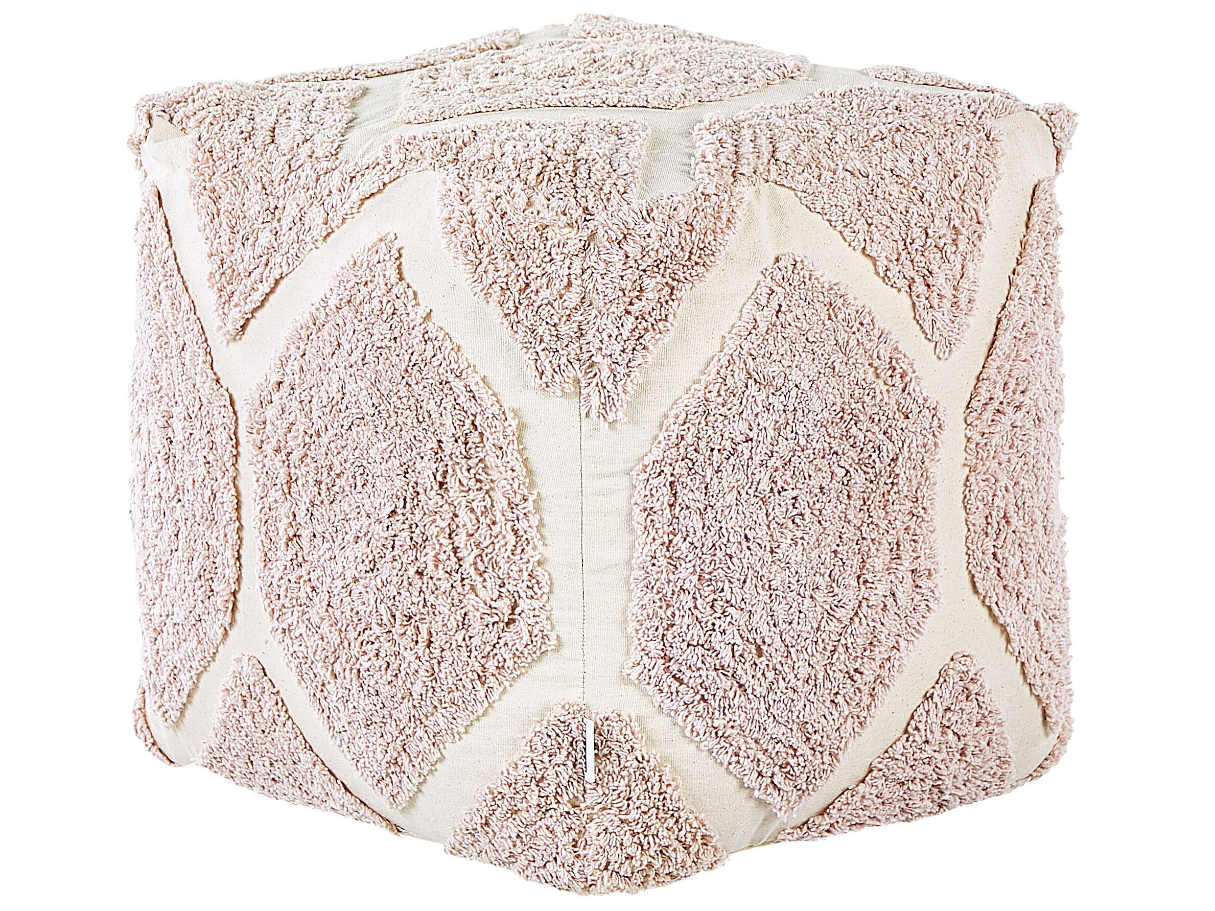 Pouffe ROJHAN Cotton Pastel Pink
