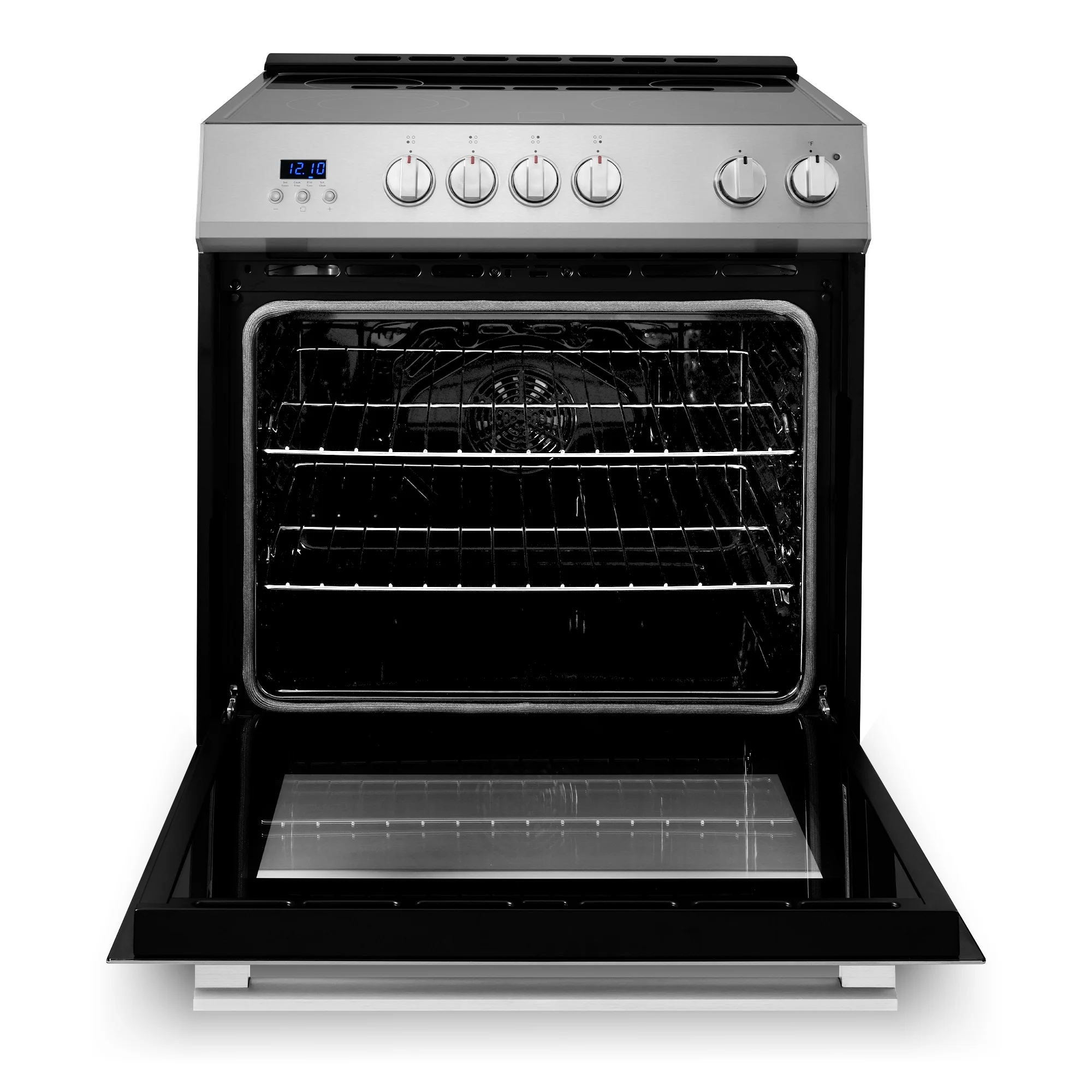 Cosmo 30 in. Stellar Collection 5.0 cu. ft. Electric Range with 4 Burner Glass Cooktop and Convection Oven in Stainless Steel