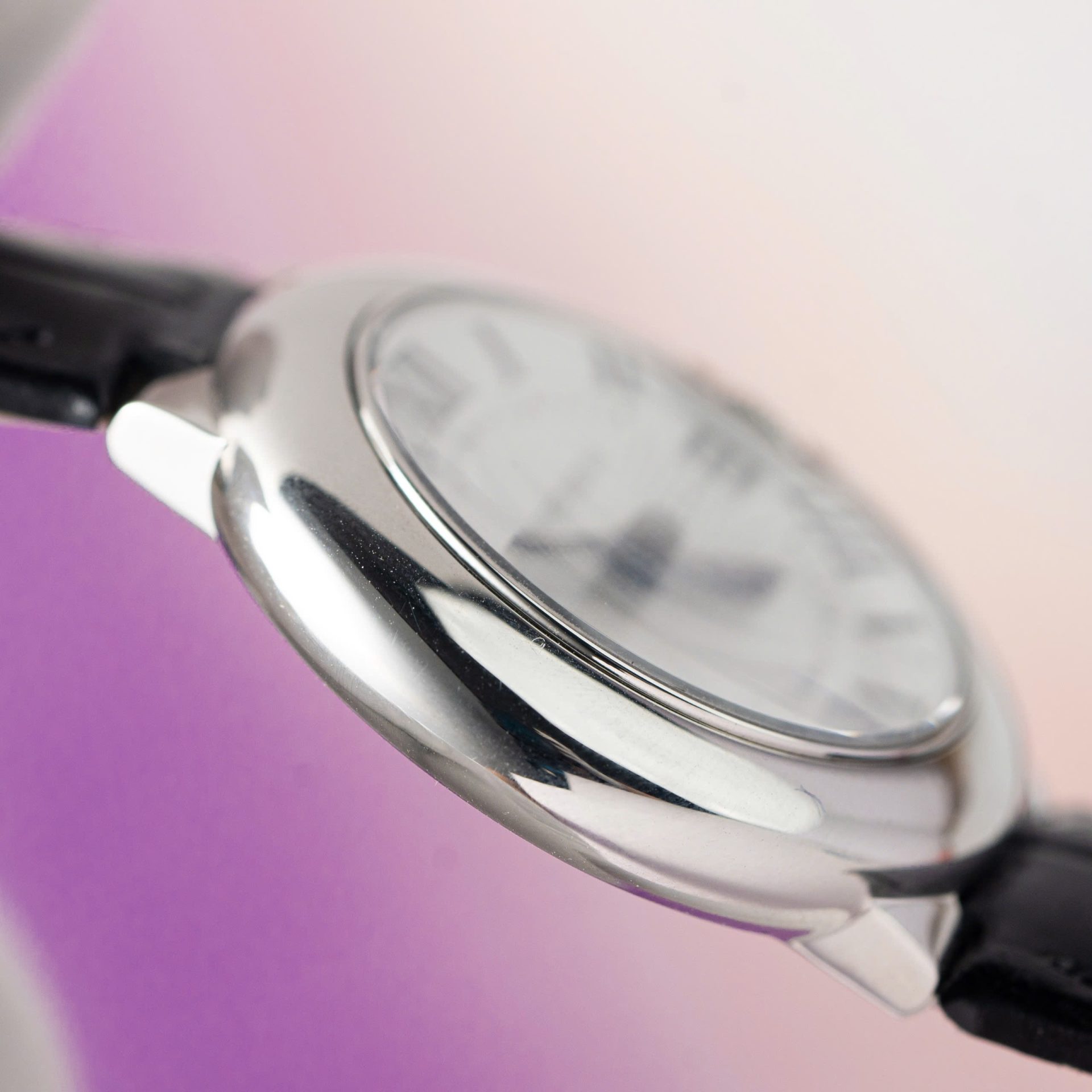 Cartier Ballon Bleu Women s Replica 11 Watch White Dial Black Leather Strap 28mm - Top club