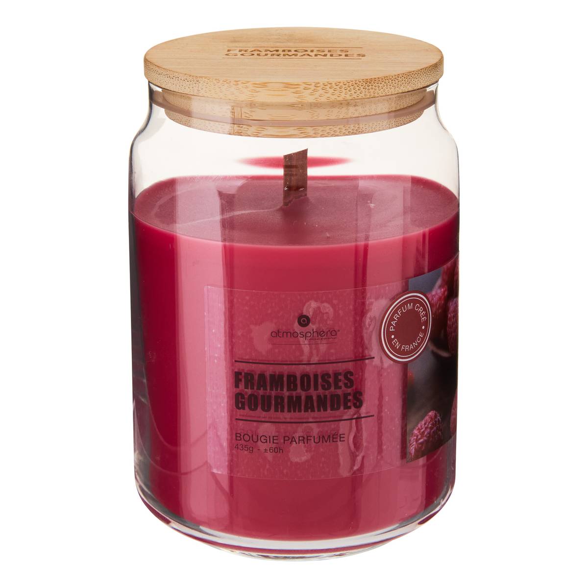 Scented candle round "Viky" Fruity Scent, Raspberry, 435g