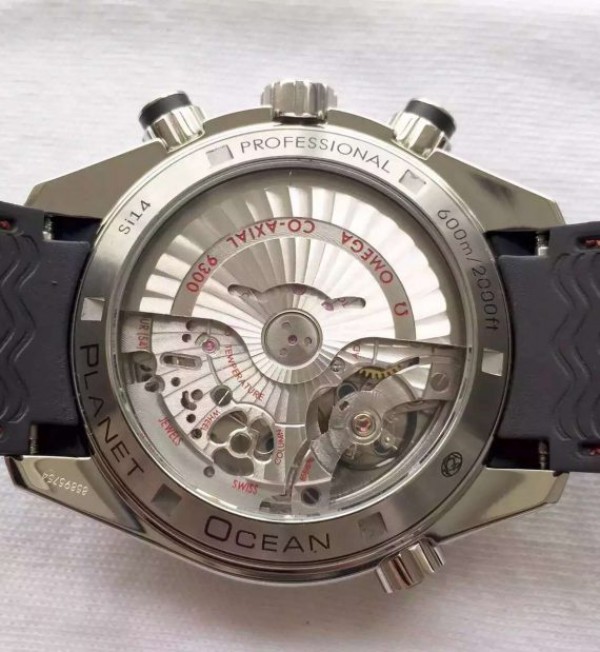 Replica Omega Seamaster Professional Chrono Black Ceramic Black Dial Rubber Strap A9300 - Top club