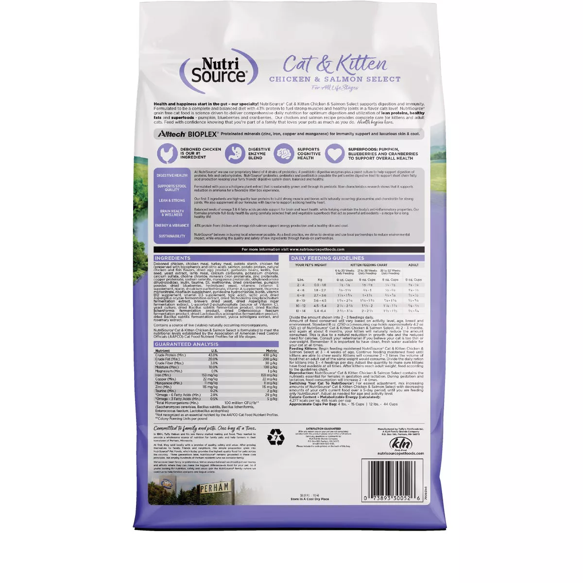 NutriSource 12 Lb. Chicken & Salmon Grain Free Dry Cat & Kitten Food