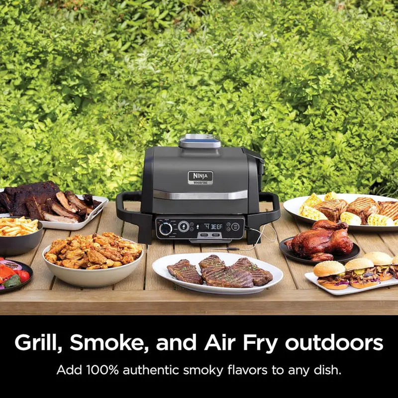 NINJA Woodfire Series 7-in-1 Portable Outdoor Grill & Smoker - Image 7 NINJA Woodfire Series 7-in-1 Portable Outdoor Grill & Smoker - Image 7