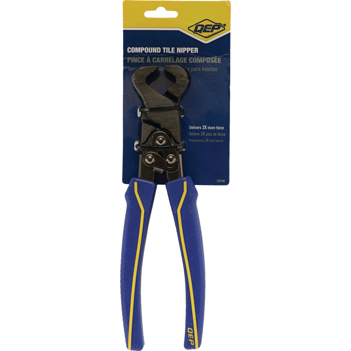 QEP 9 in. Compound Tile Nipper with Tungsten Carbide Tips for All Tile Types up to 1/4 in. Thick