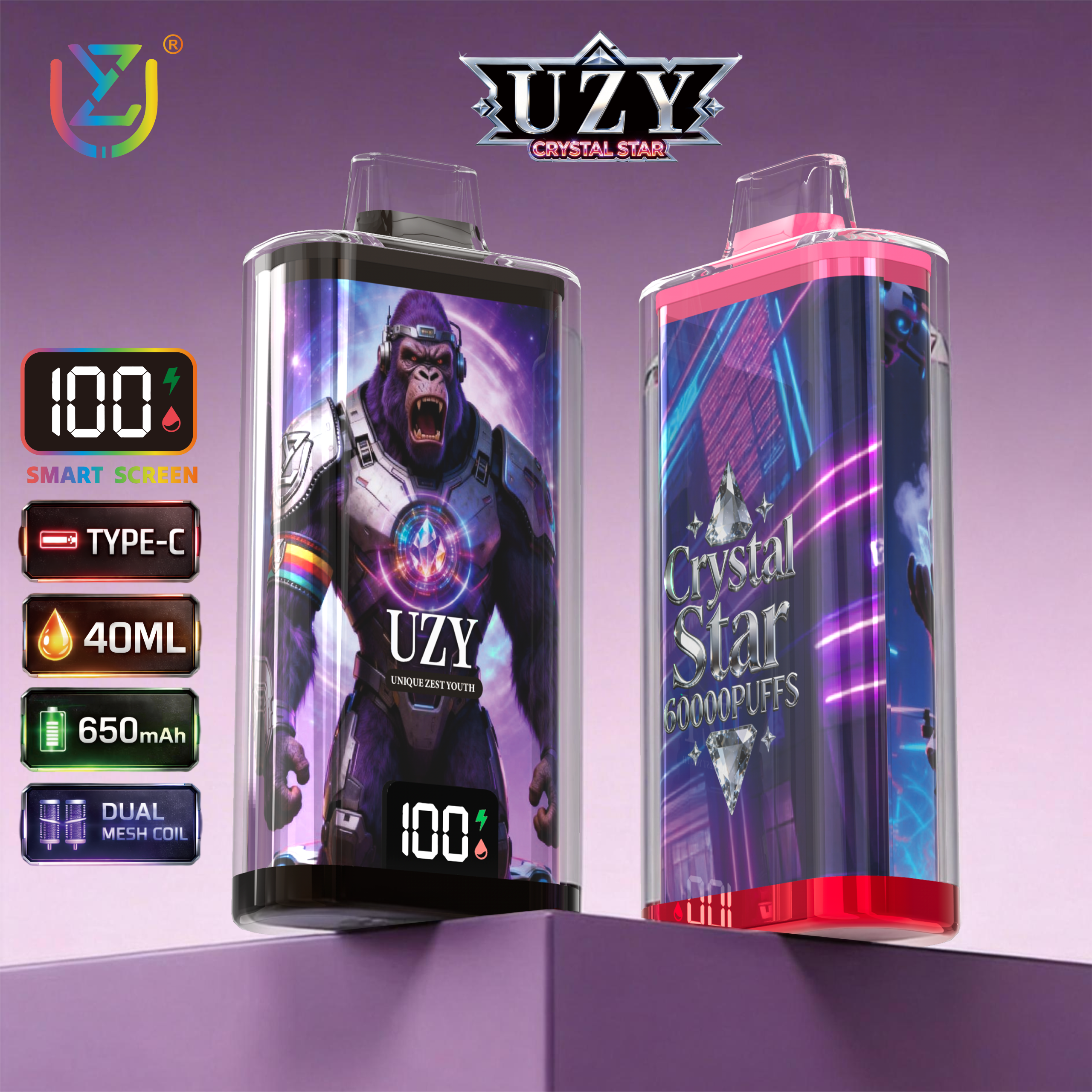 UZY Crystal Star 60000 Puffs Disposable Vape