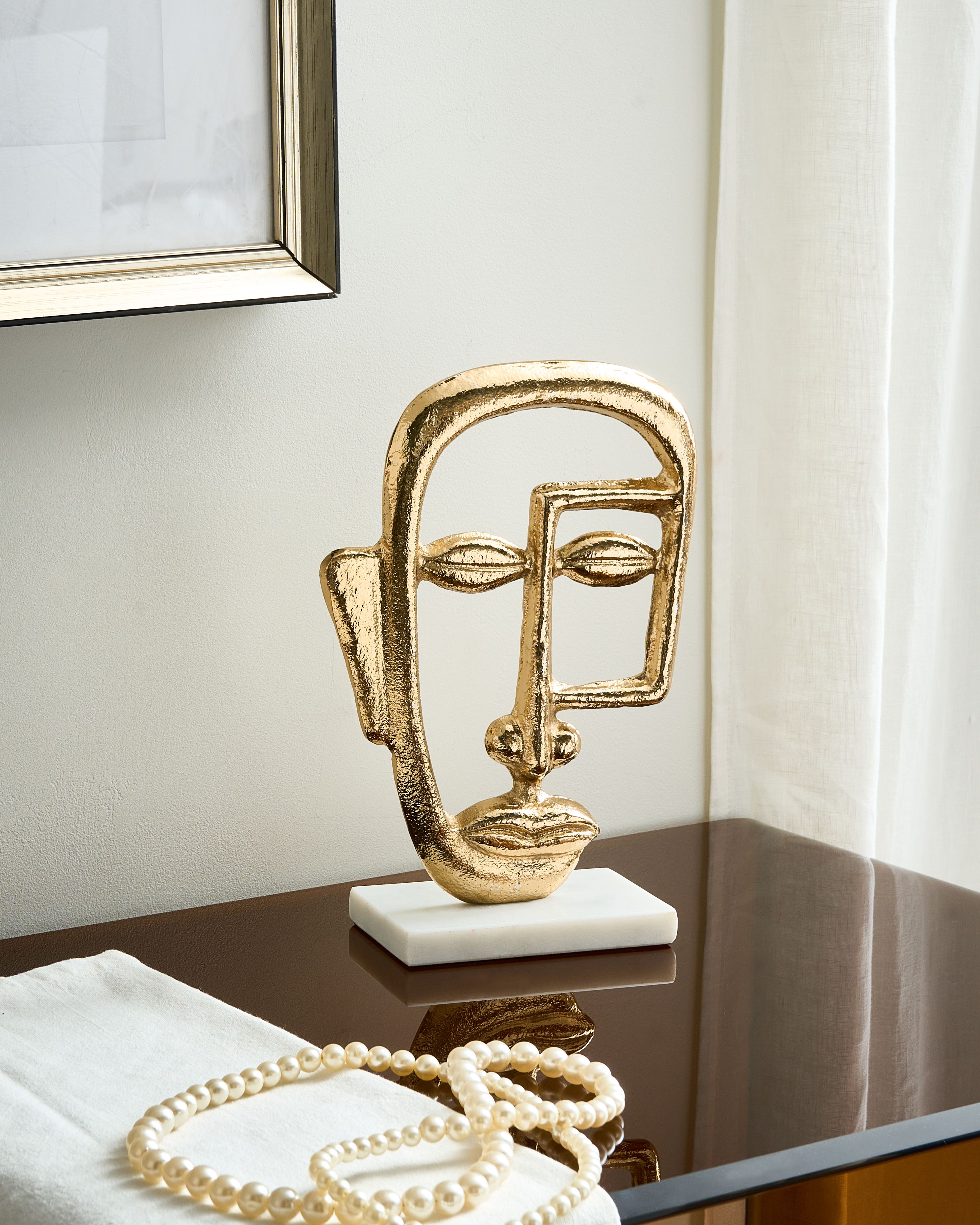 Figurine Face MOSKO Metal Gold