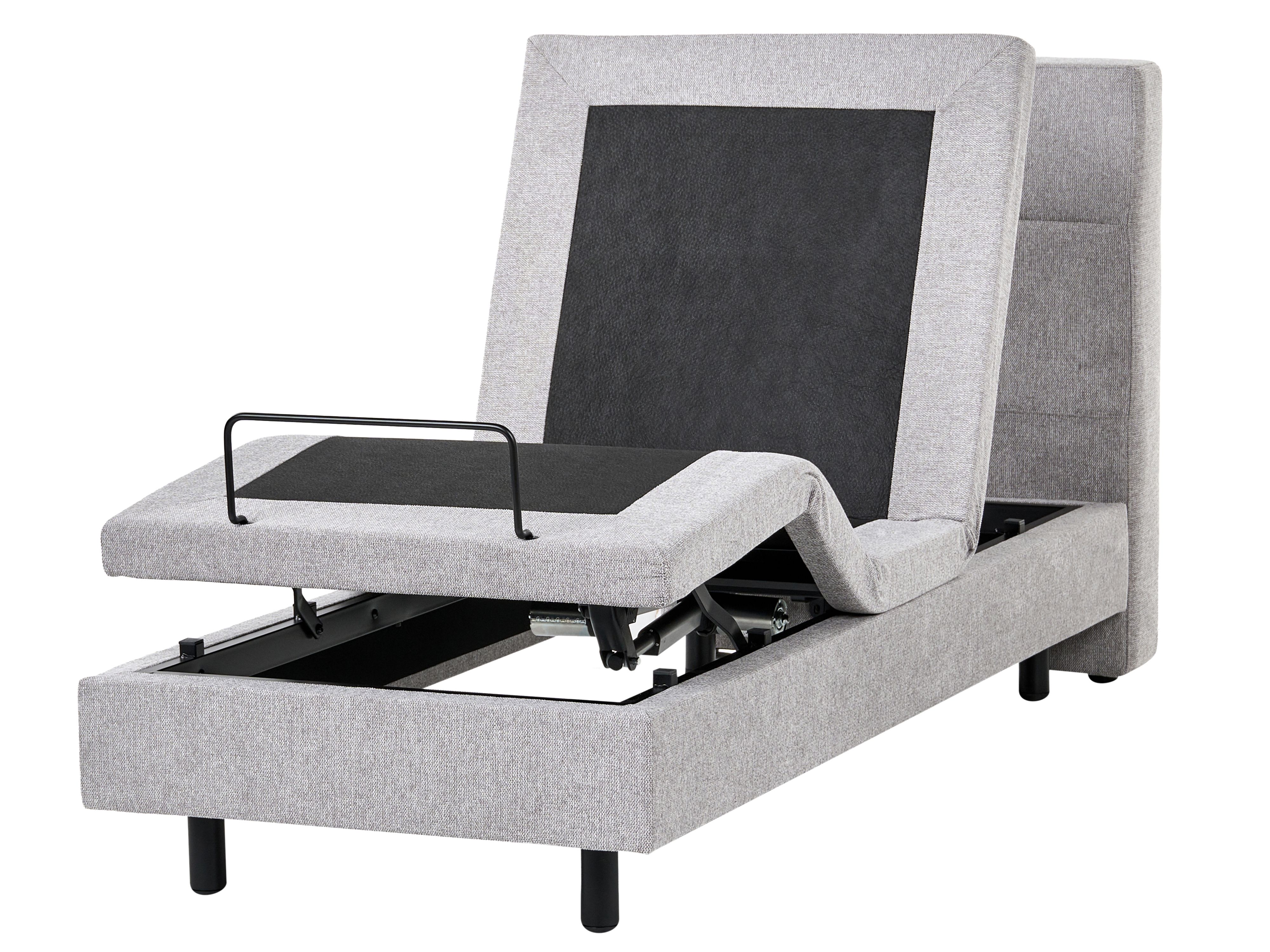 Adjustable Bed Fabric VICEROY 90 x 200 cm (EU Single) Light Grey