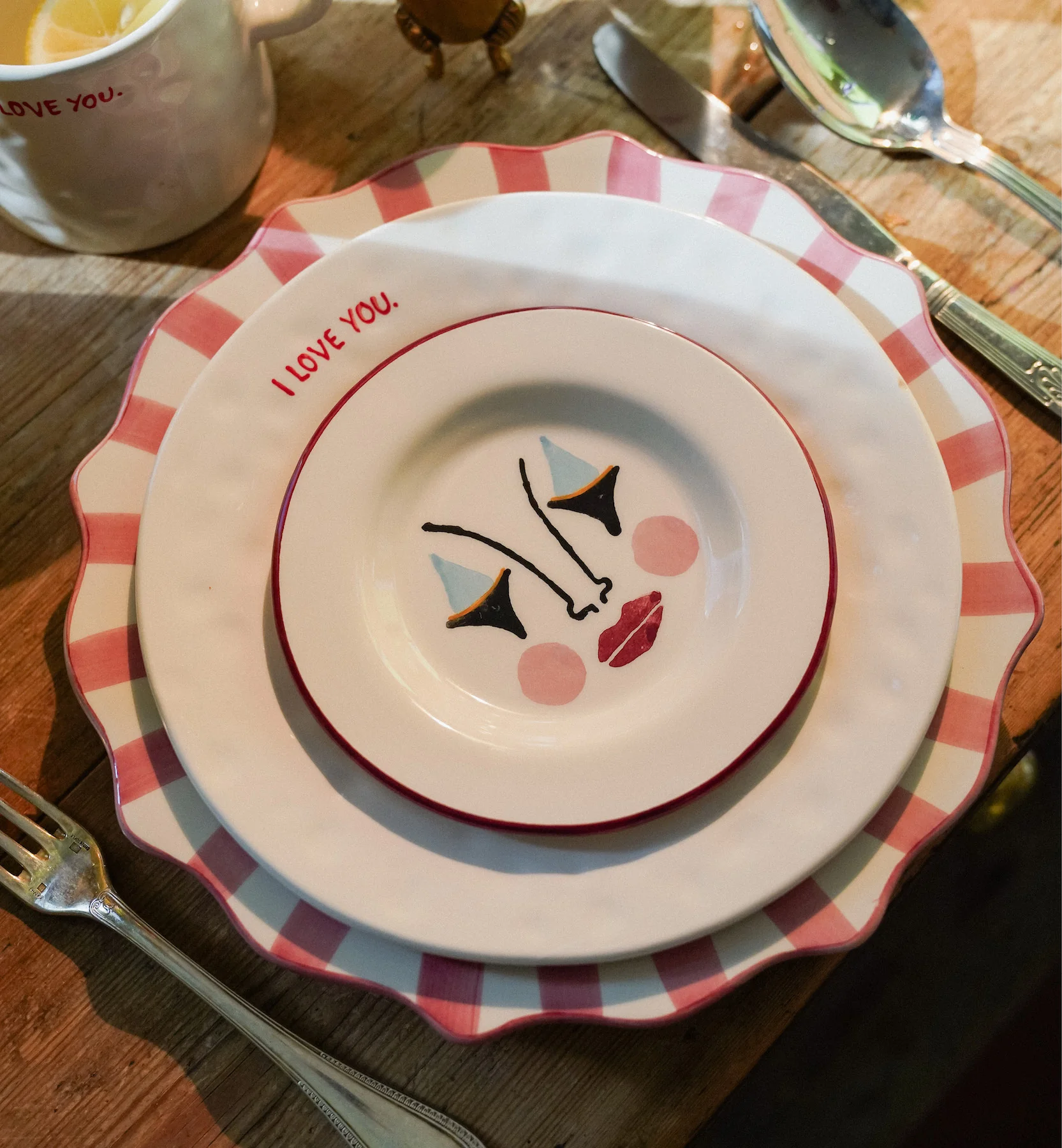 I Love You Breakfast Set