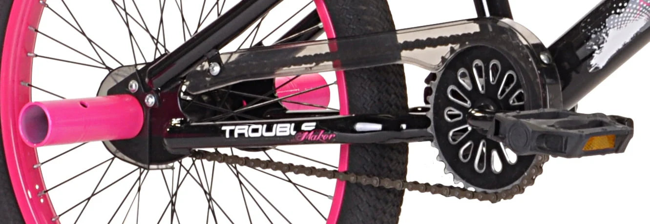 20" Girls', Trouble BMX Bike, Black/Pink - Image 5