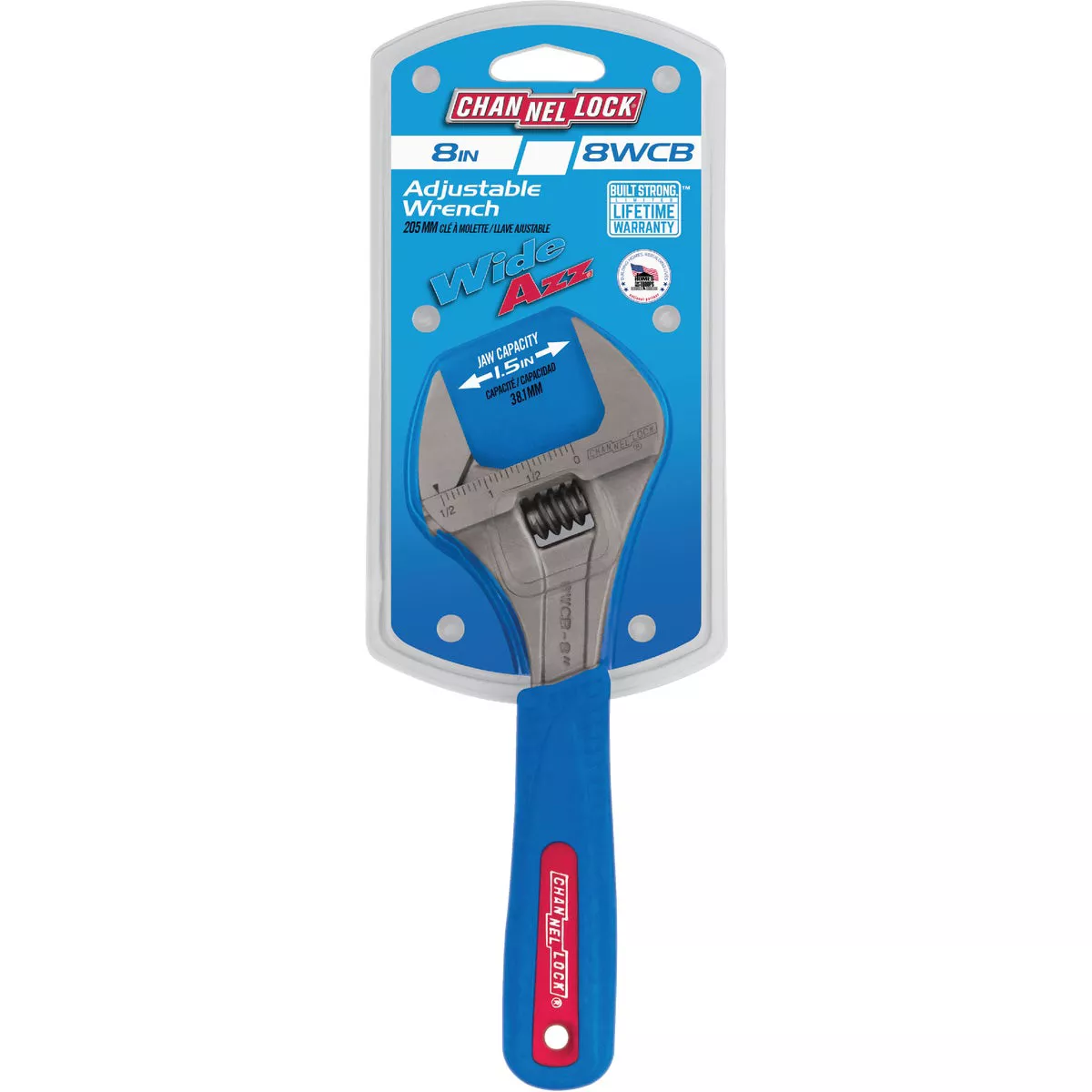 Channellock Code Blue 8 In. Wide Jaw Adjustable Wrench