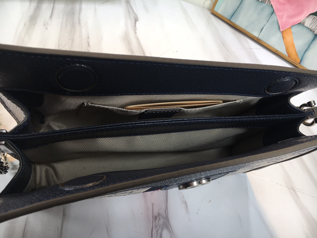 Replica Gucci Ophidia Small Shoulder Bag Beige/Black1:1High-quality replica