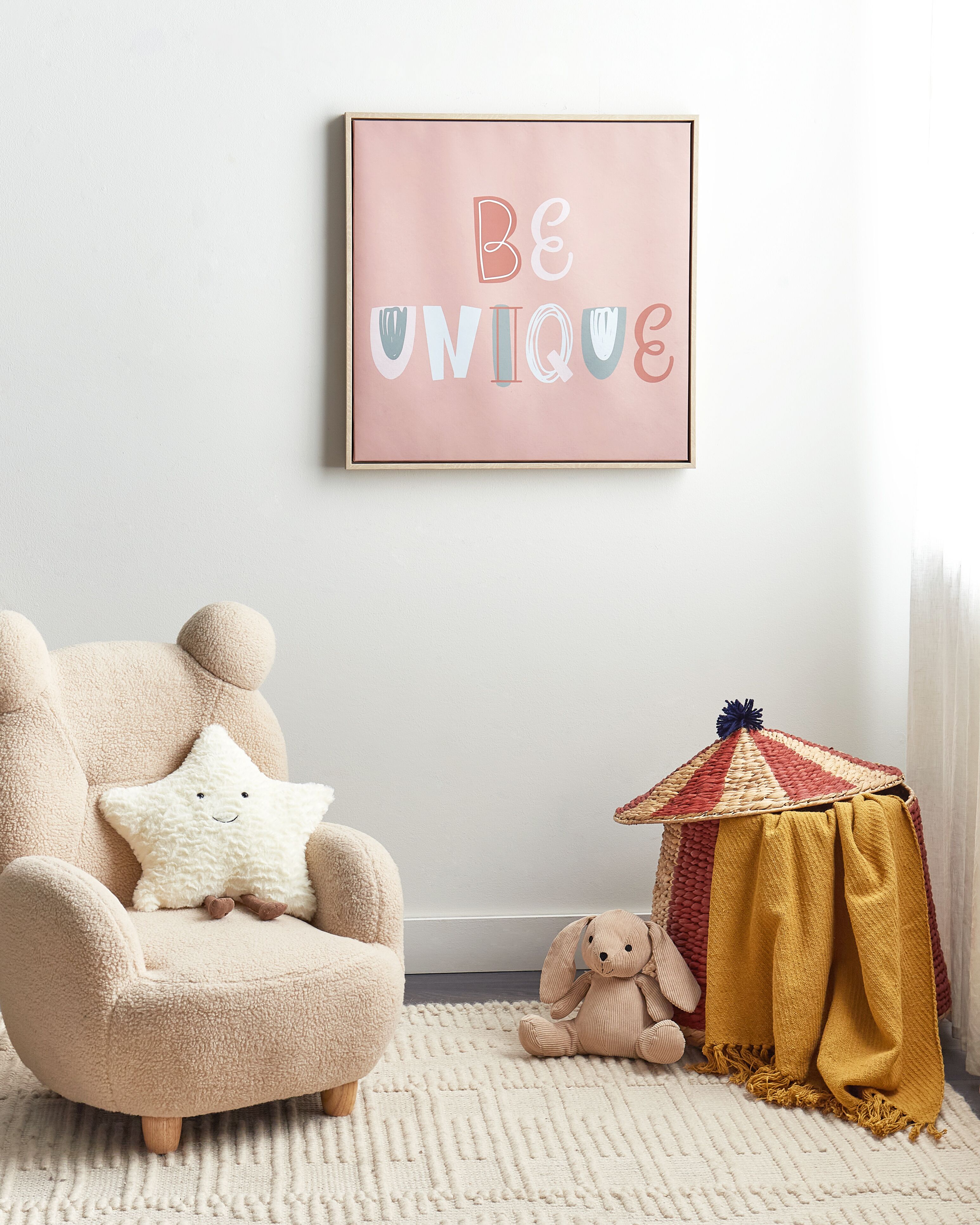 Canvas TAURISANO Kids Motif 63 x 63 cm Pink