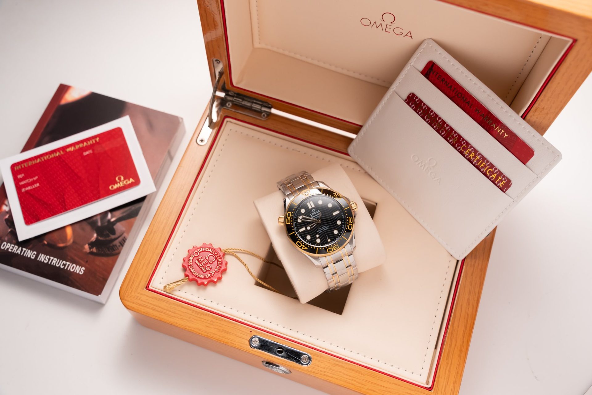 Omega Replica Watch Seamaster Demi Gold Black Dial VS Factory Demi Gold 42mm - Elite Watch Atelier