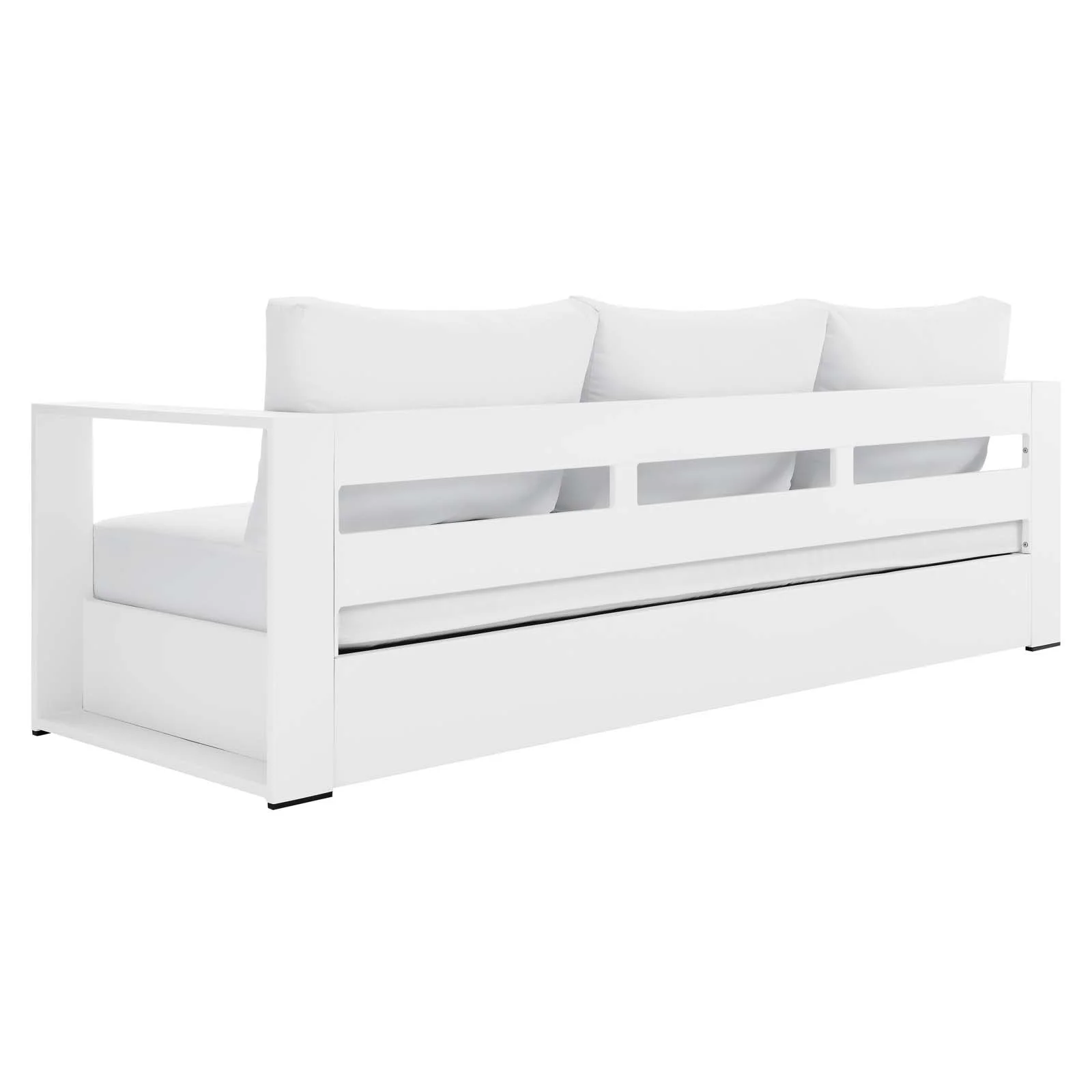 Lounge Sofa Table Set, Grey Gray, Aluminum, Metal, Fabric, Modern Contemporary, Outdoor Patio Balcony Cafe Bistro Garden Furniture Hotel Hospitality - Image 56