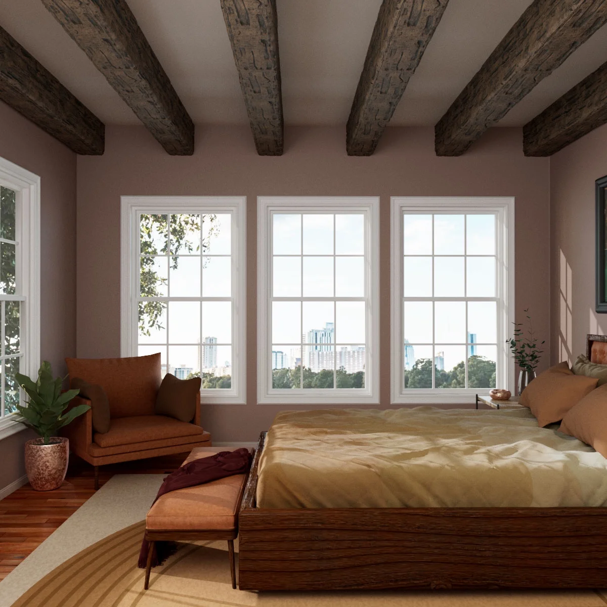 Ekena Millwork 3 1/2"W x 3 1/2"H x 120"L 3-Sided (U-Beam) Salvaged Timber HeritageTimber Faux Wood Ceiling Beam, Kona Brown - Image 10