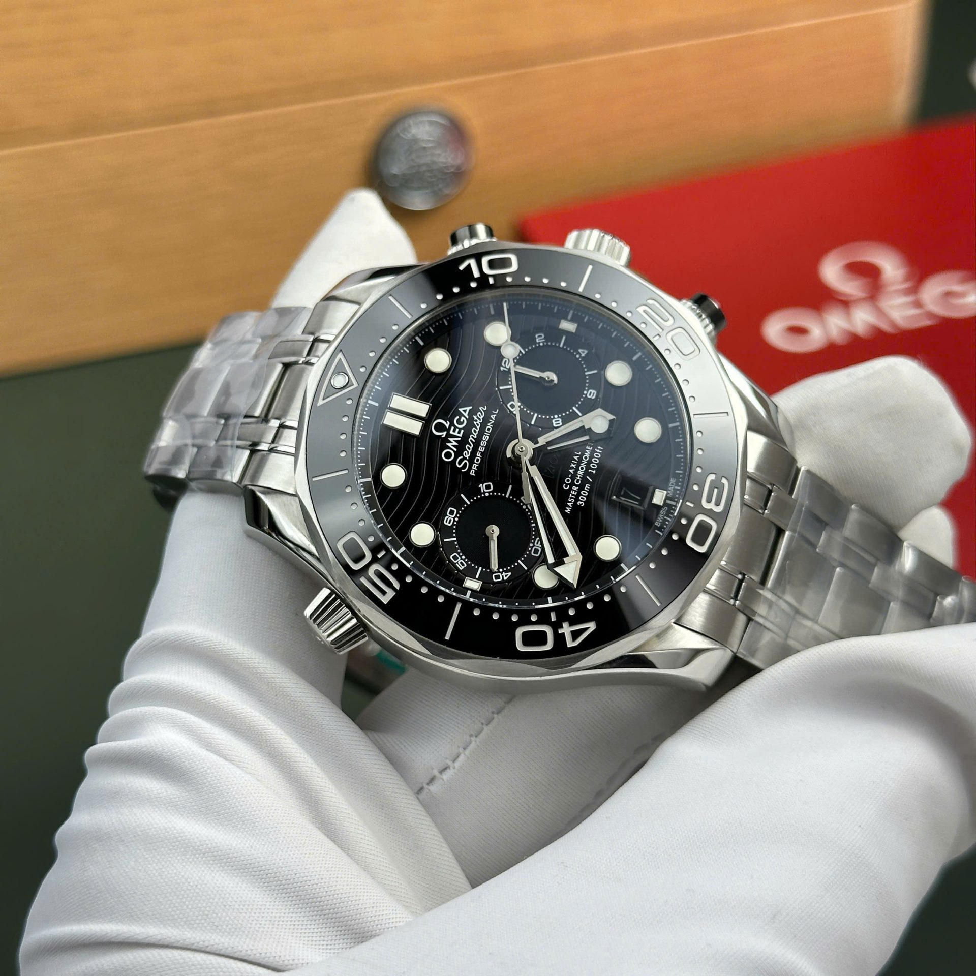 Omega Seamaster Diver 300M Chronograph Replica 11 Watch Black Dial N1 Factory 44mm - Top club