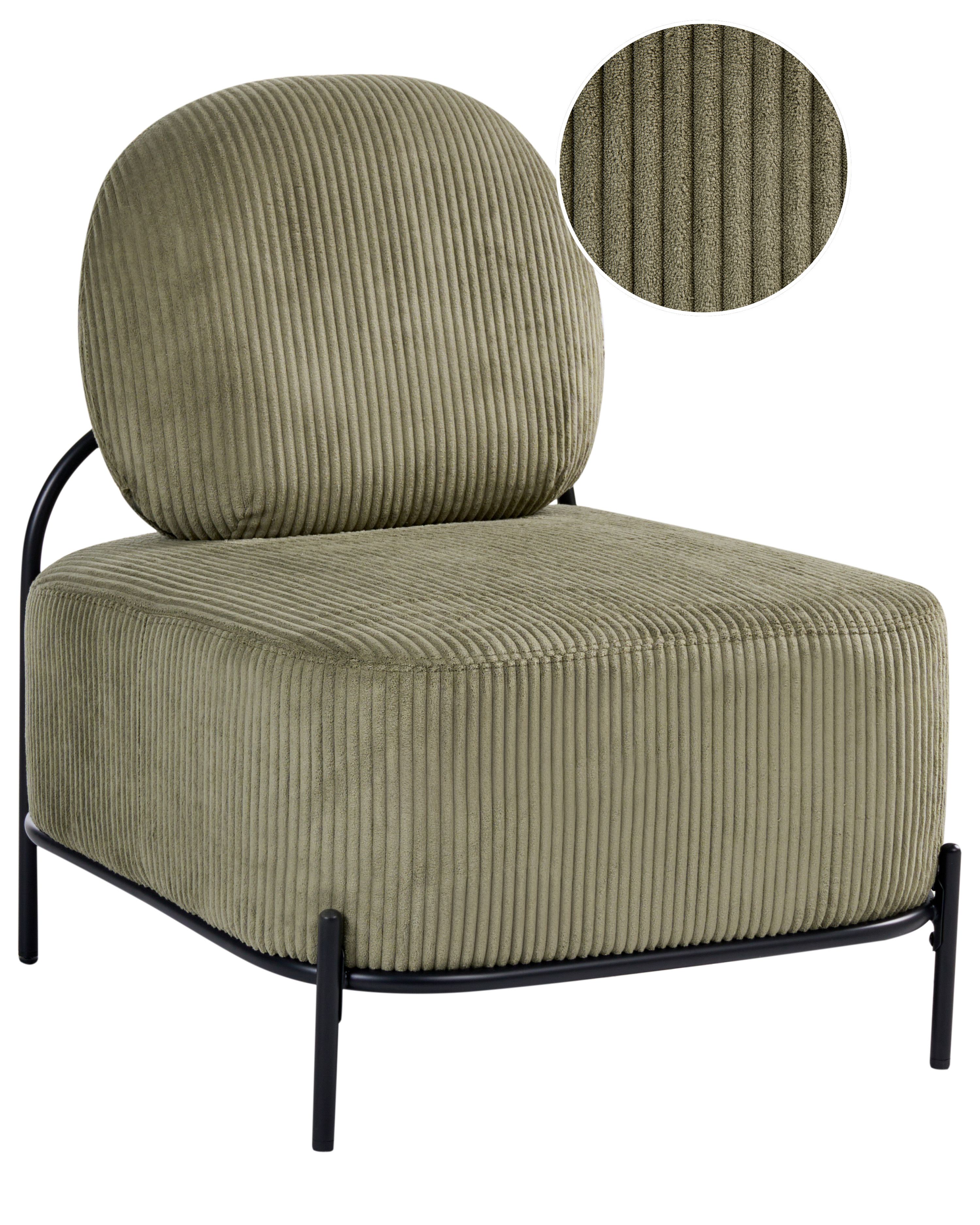 Armchair LUNDE Corduroy Green