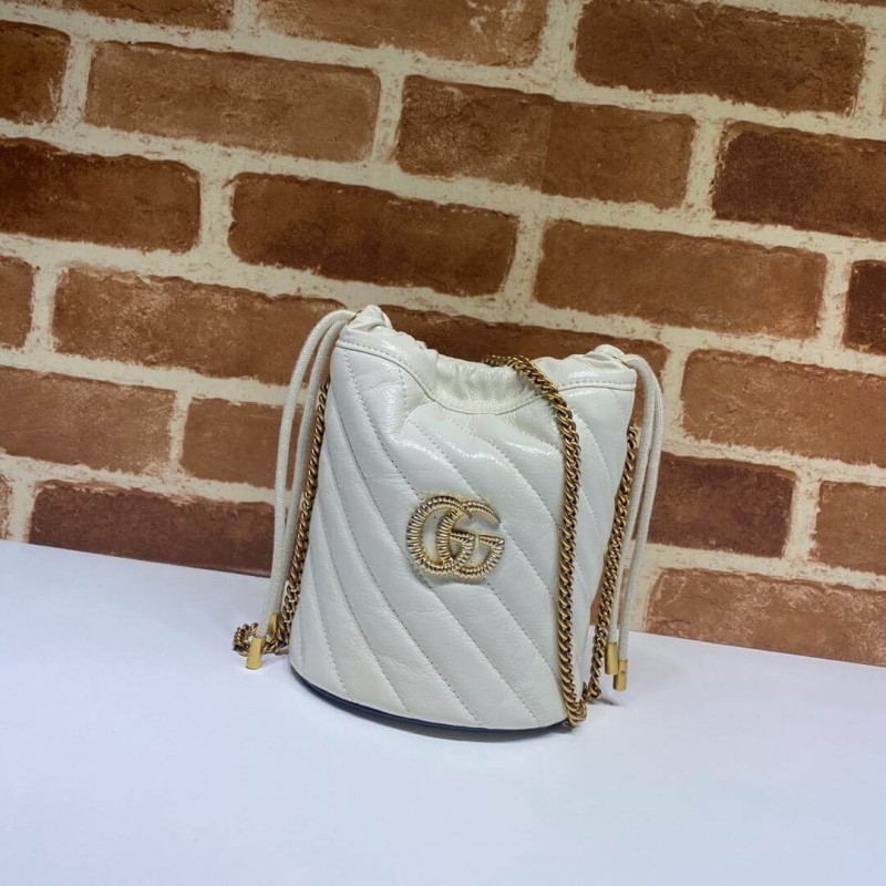 Replica Gucci Gg Marmont Mini Bucket Bag 575163 White1:1High-quality replica