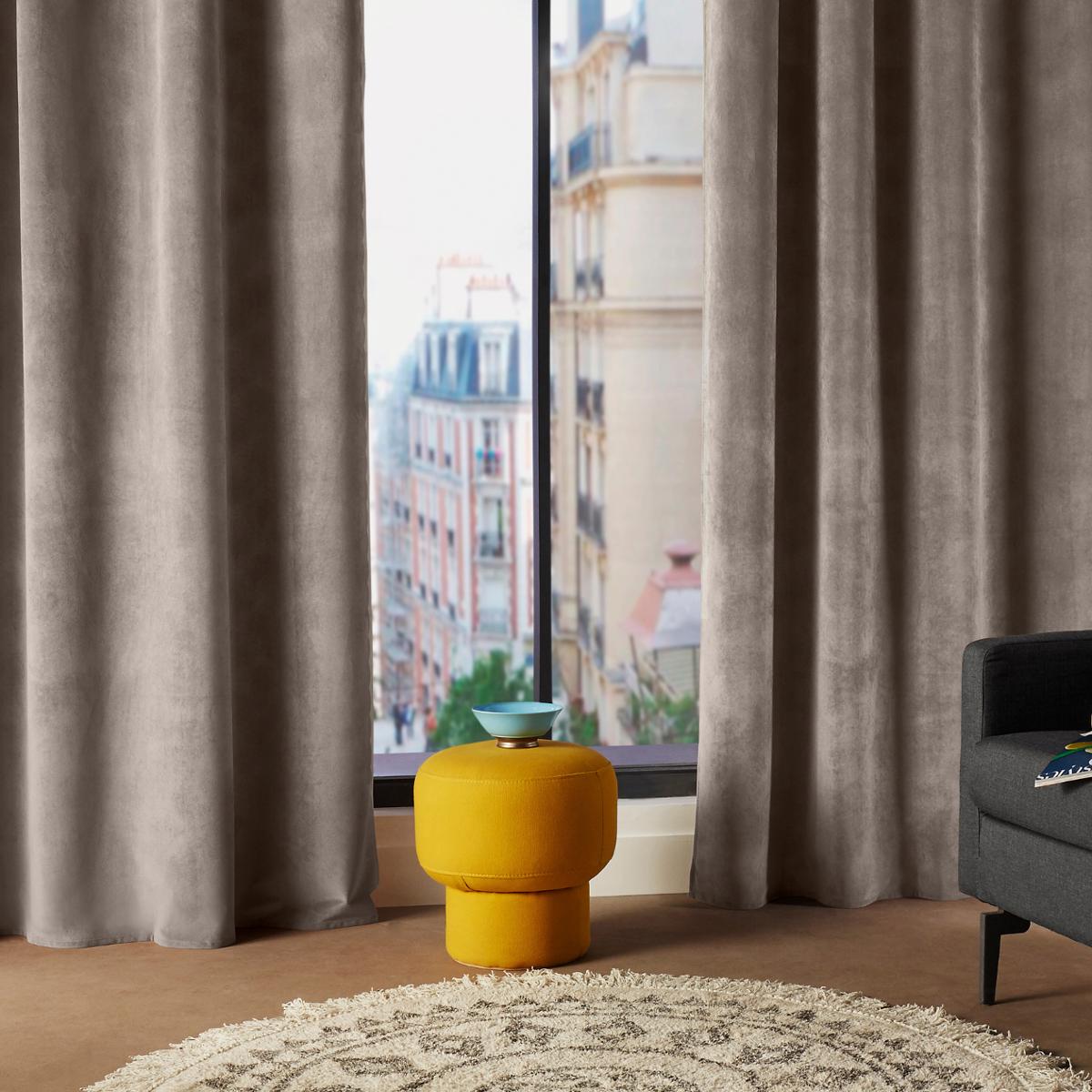 Curtain "Lilou" Taupe grey, 140x260 cm