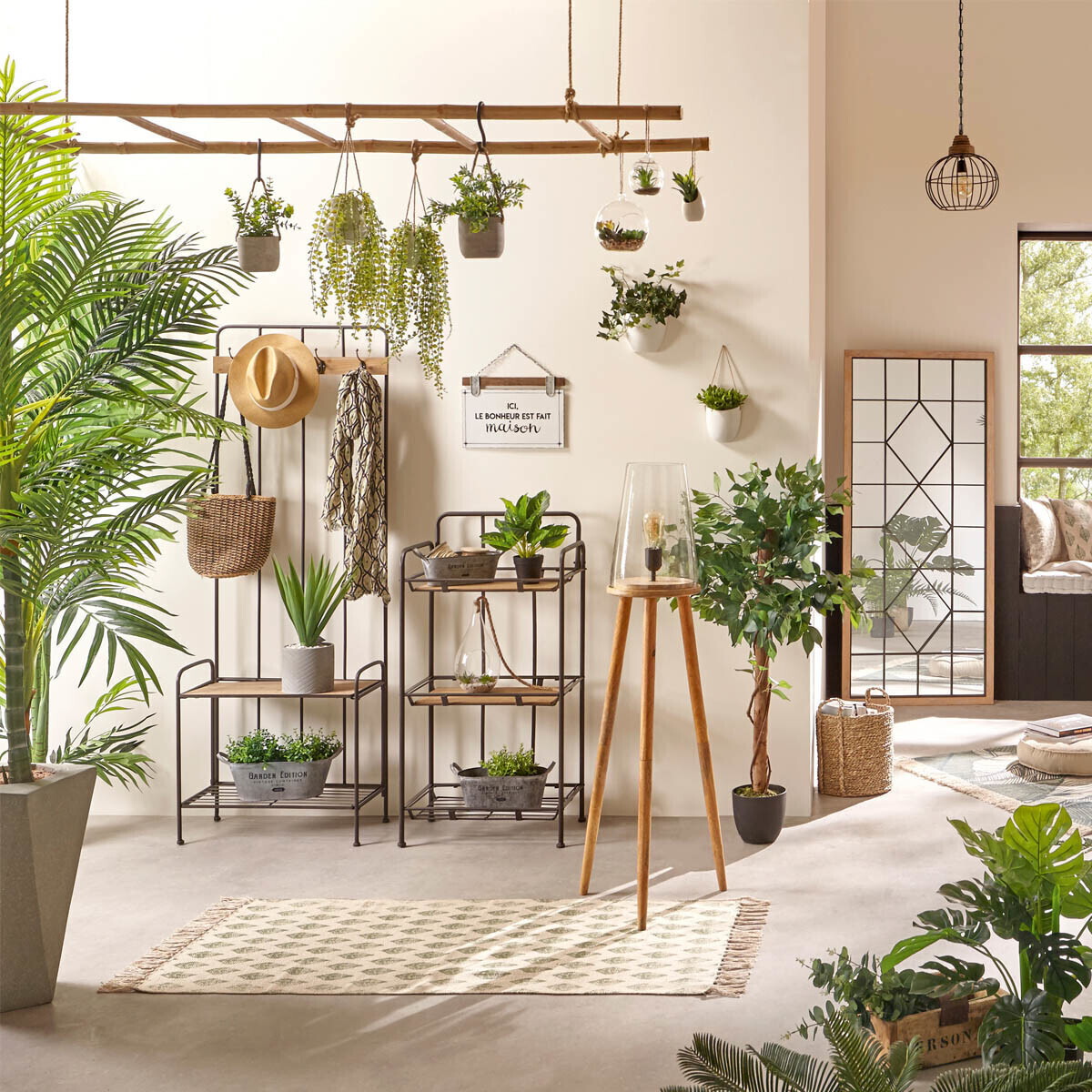 Artificial ficus Green, H.120 cm