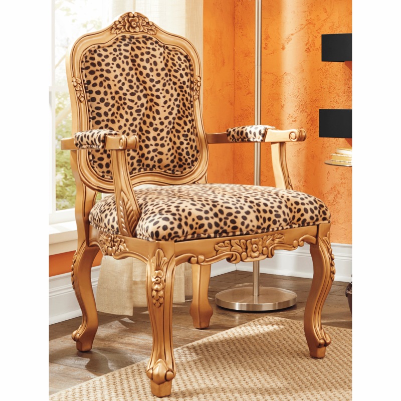 Hand-Carved Leopard Accent Chair - MIDNIGHT VELVET CATALOG