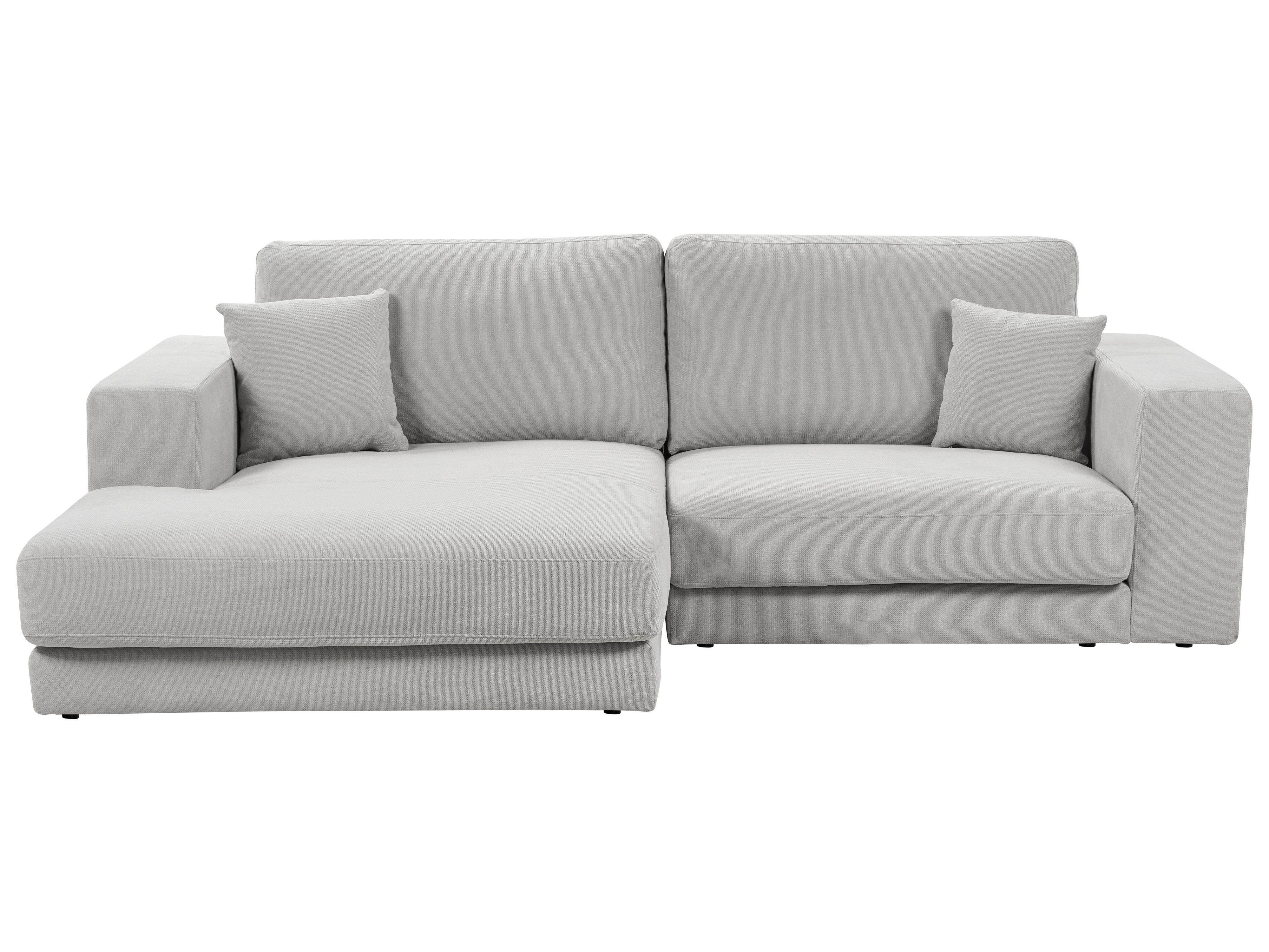 Corner Sofa 3 Seater LOFOTEN Fabric Light Grey Right Hand