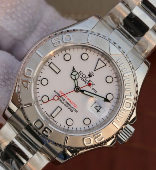 Replica Rolex Yacht-Master 116622 EW Silver Dial SS Bracelet A3135 - Elite Watch Atelier