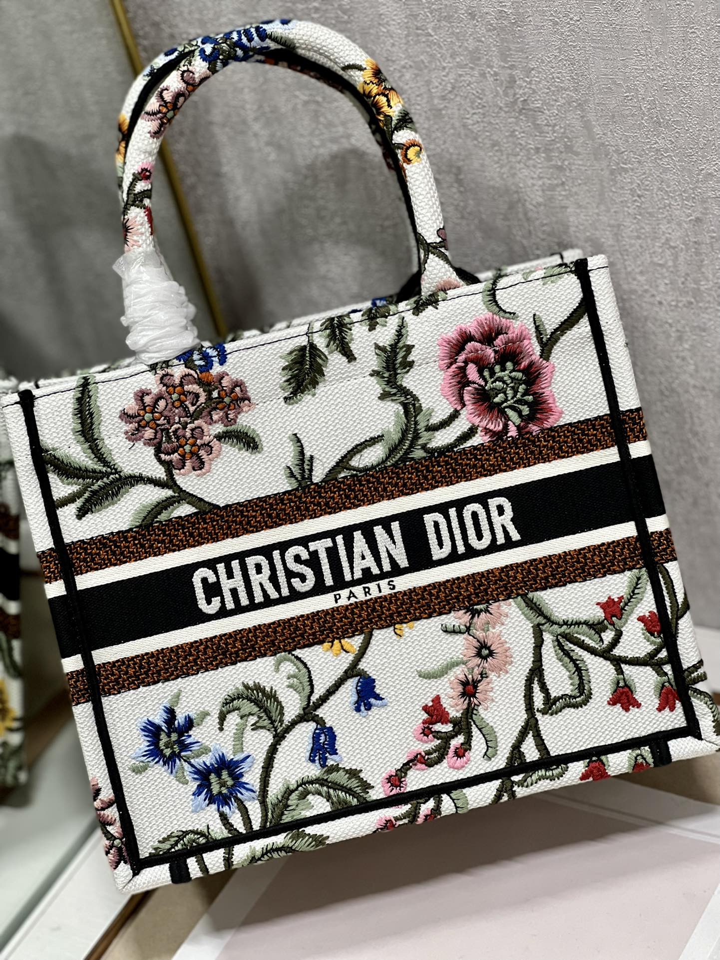 Small Dior Tote Bag White/Black For Women 10.5 in/ 26.5cm1:1High-quality replica