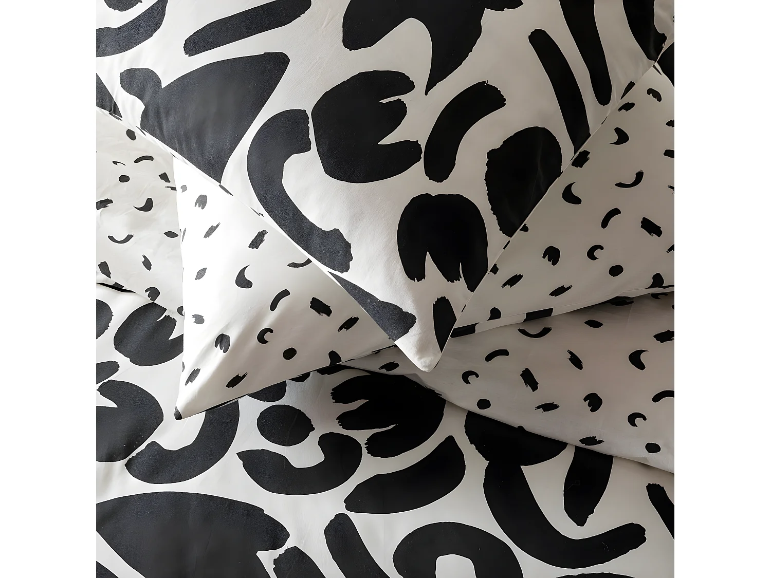 Parure de lit 2 personnes géométrique bicolore 240x220cm