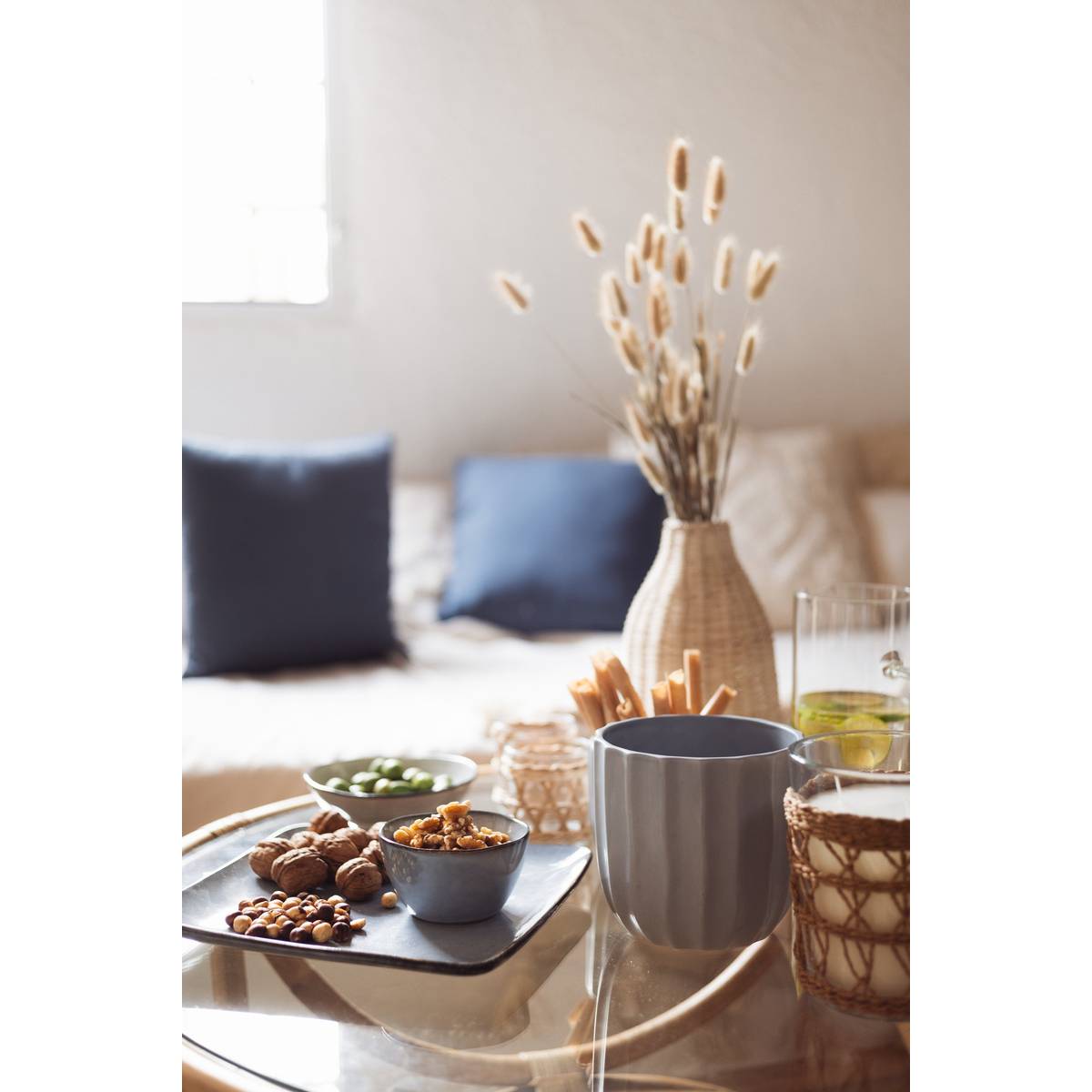 Salad Bowl "Sea View" D.21.2 cm, Blue