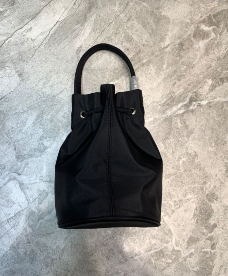 Balenciaga Wheel XS Drawstring Bucket Black - Replicaclubs