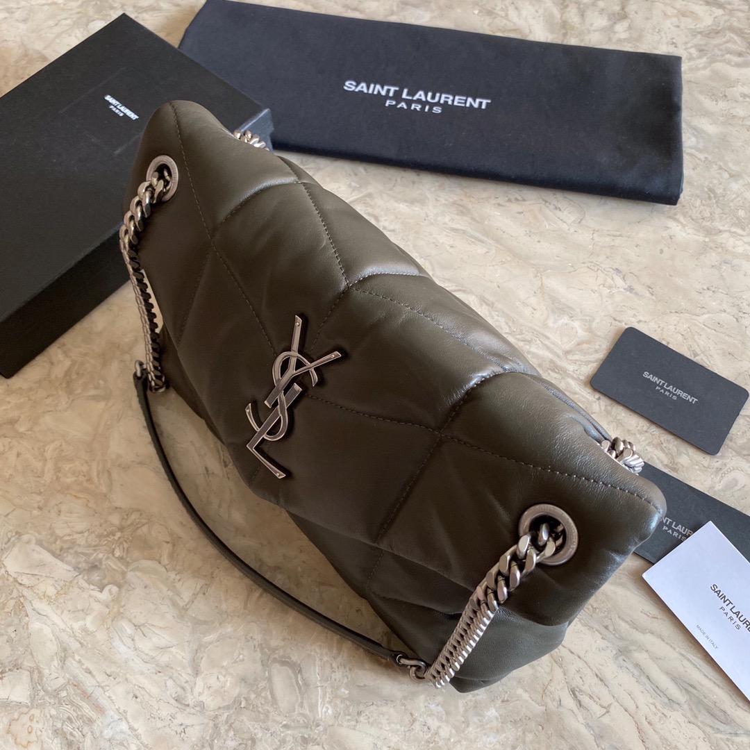 PUFFER MEDIUM BAG IN QUILTED LAMBSKIN1:1High-quality replica