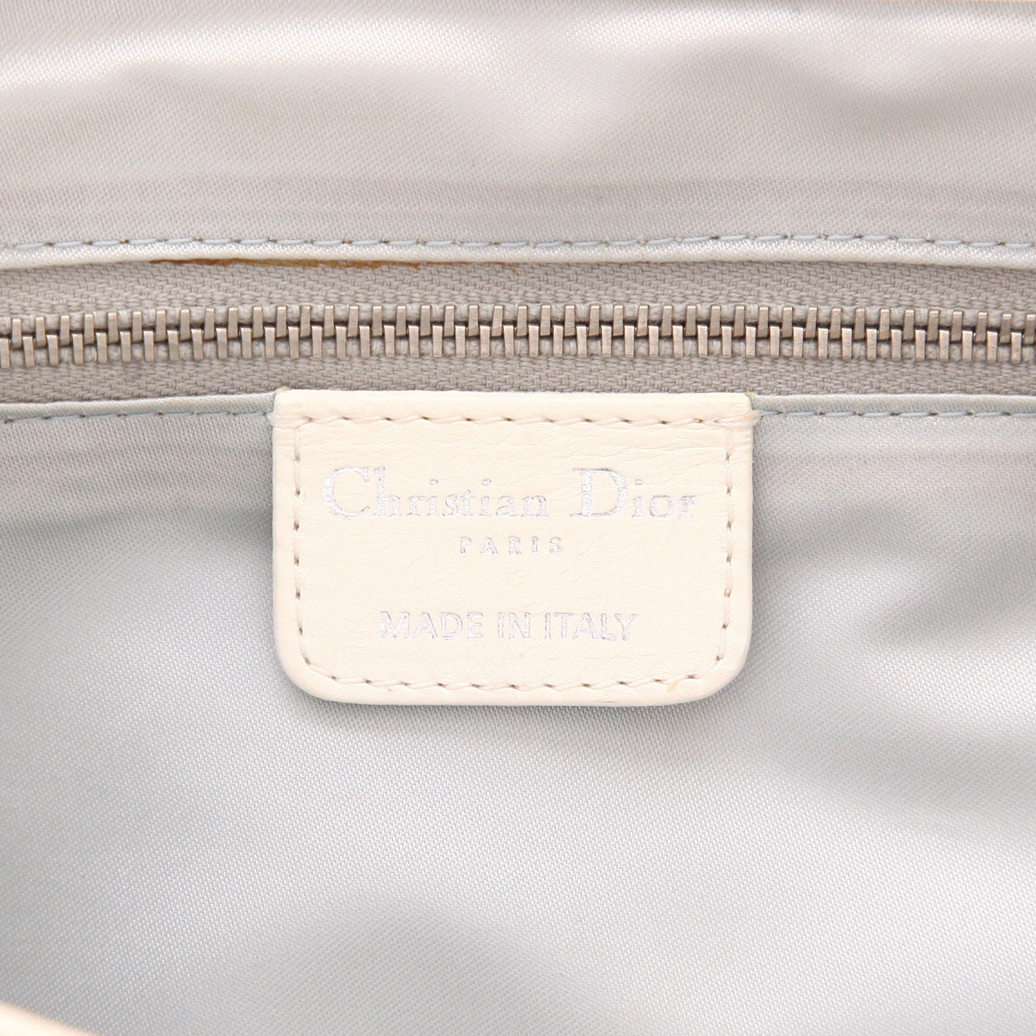Dior Vintage handbag in white monogram canvas Oblique and white leather1:1High-quality replica