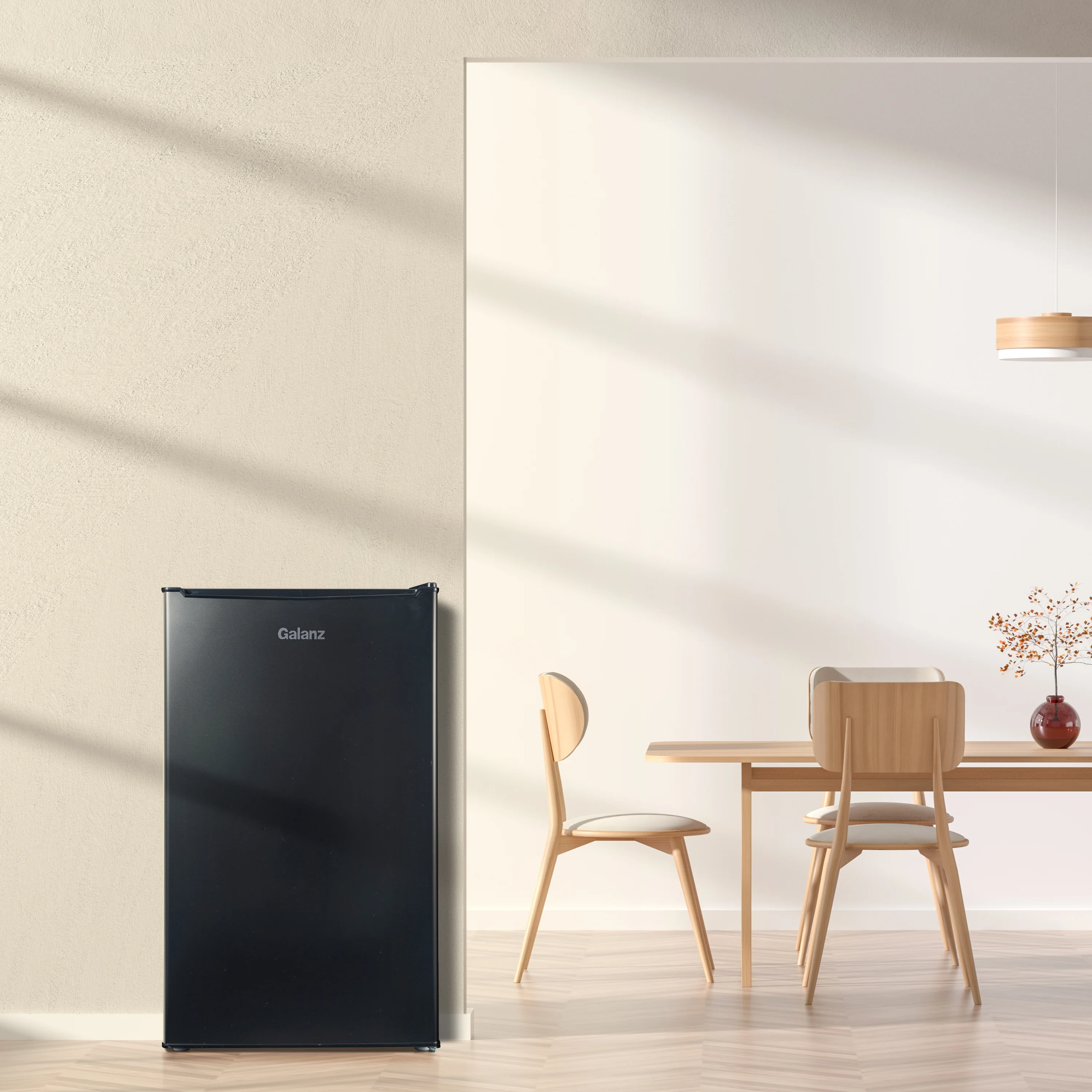 Galanz 3.3 Cu ft One Door Mini Fridge, Black Estar, New - Image 5