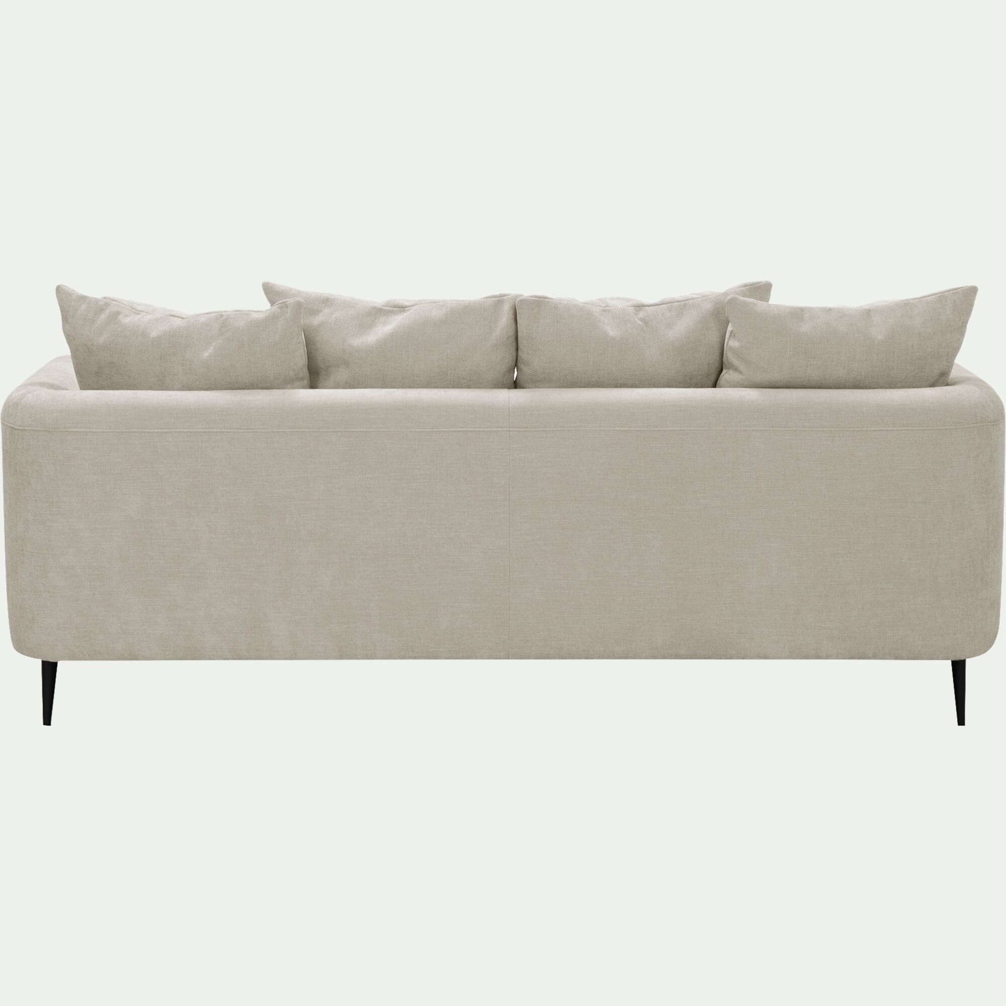 TESSOUN - Canapé 3 places fixe gauche en tissu Cannes - beige roucas