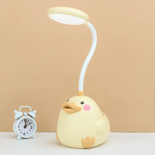 Speelse LED Bureaulamp voor Kinderen in Duckvorm met Instelbare Helderheid – Geel en Energiezuinig